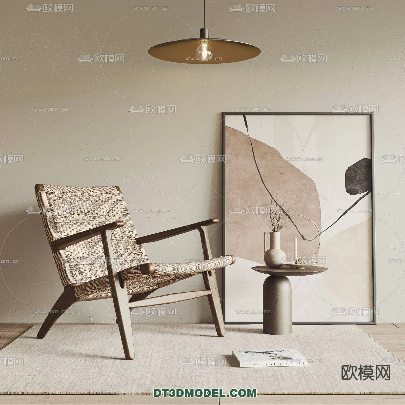 WABI SABI STYLE 3D MODELS – CHAIR – ARMCHAIR – 0107