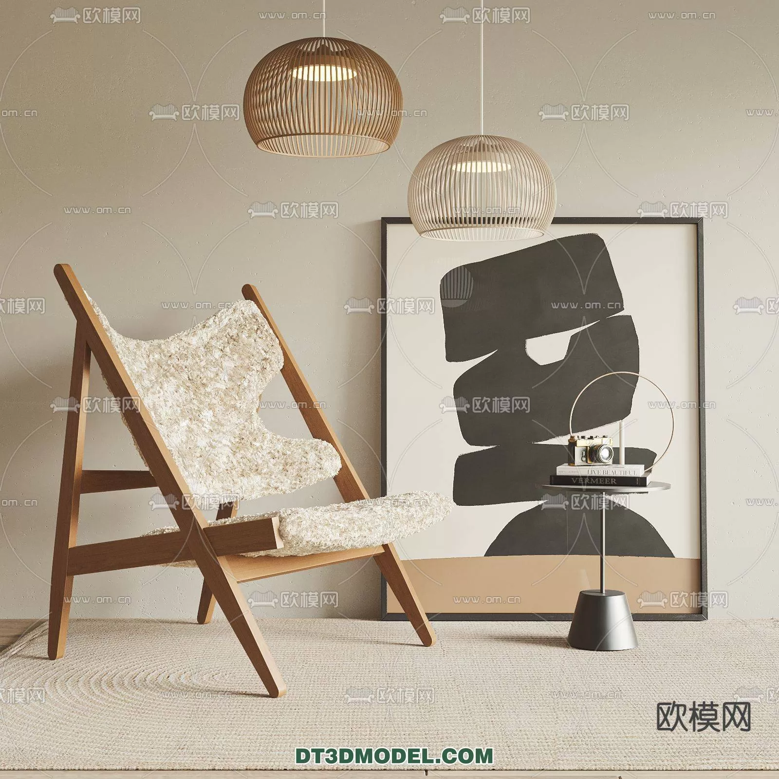 WABI SABI STYLE 3D MODELS – CHAIR – ARMCHAIR – 0109