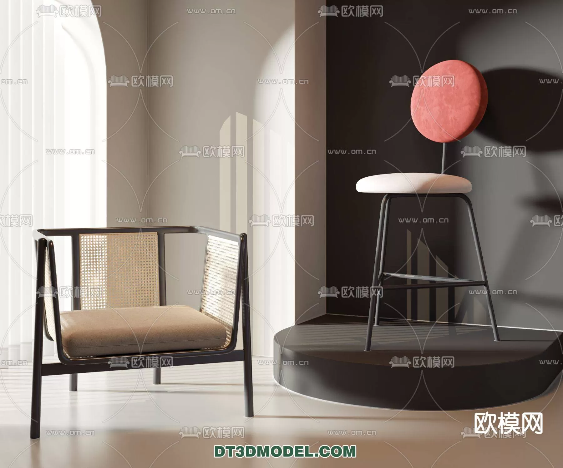 WABI SABI STYLE 3D MODELS – CHAIR – ARMCHAIR – 0112