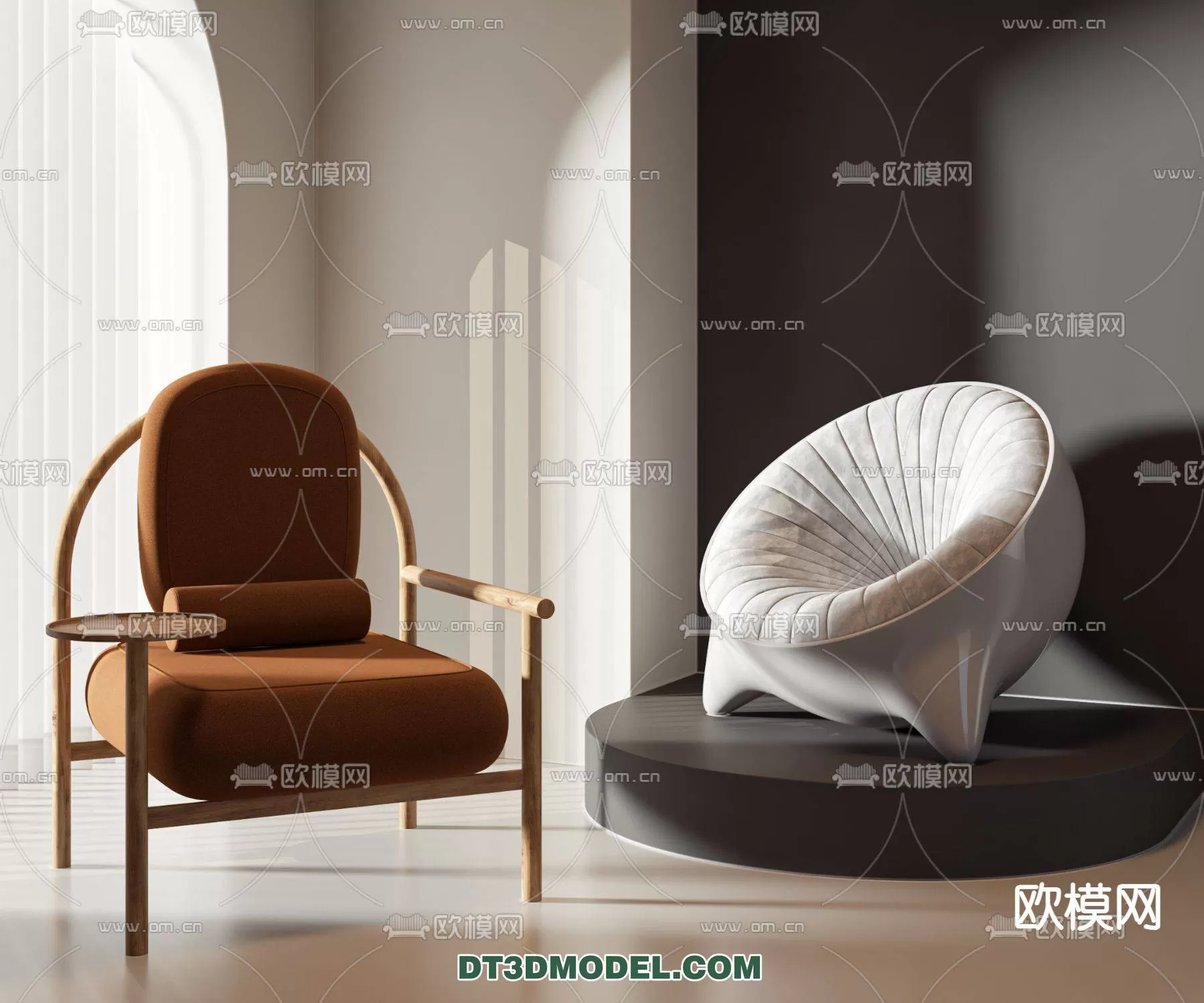 WABI SABI STYLE 3D MODELS – CHAIR – ARMCHAIR – 0113