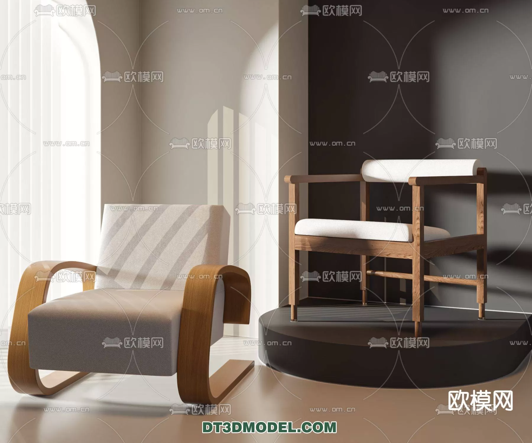 WABI SABI STYLE 3D MODELS – CHAIR – ARMCHAIR – 0116