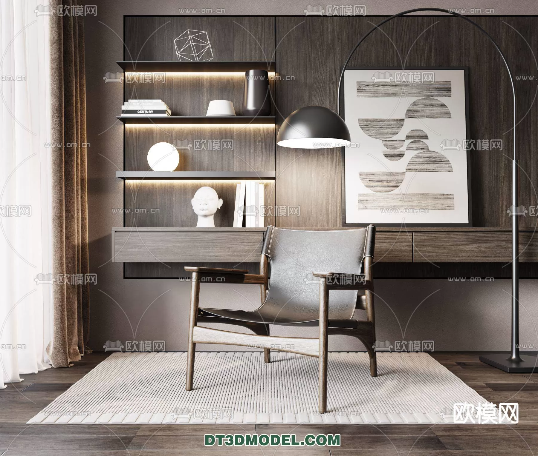 WABI SABI STYLE 3D MODELS – CHAIR – ARMCHAIR – 0118