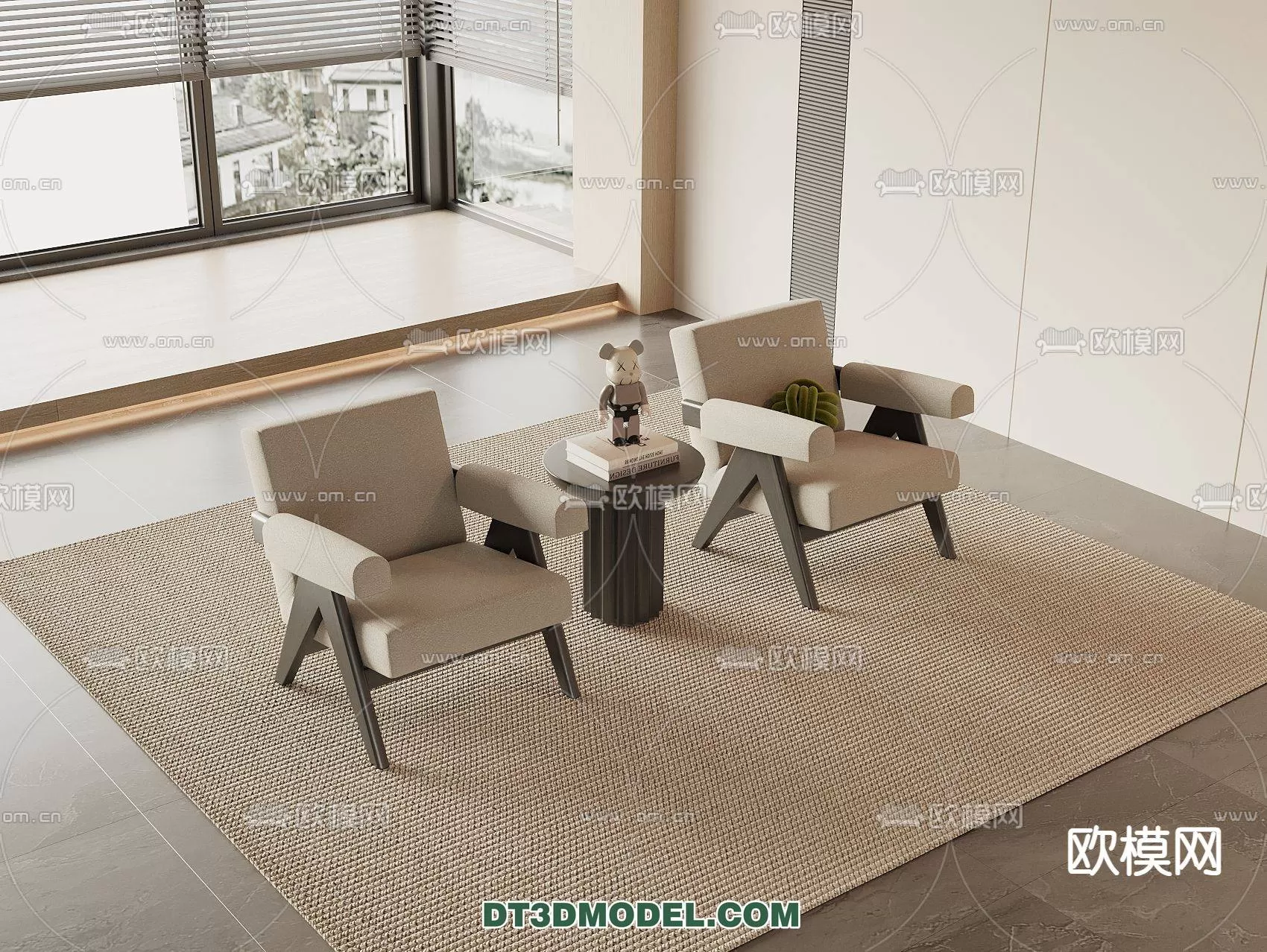 WABI SABI STYLE 3D MODELS – CHAIR – ARMCHAIR – 0124