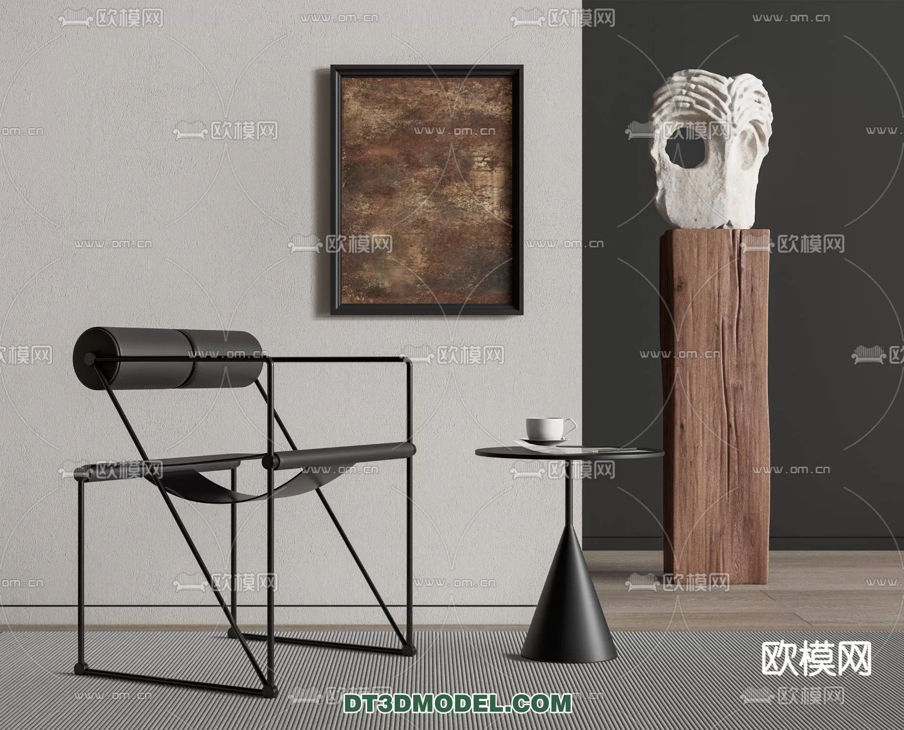 WABI SABI STYLE 3D MODELS – CHAIR – ARMCHAIR – 0128