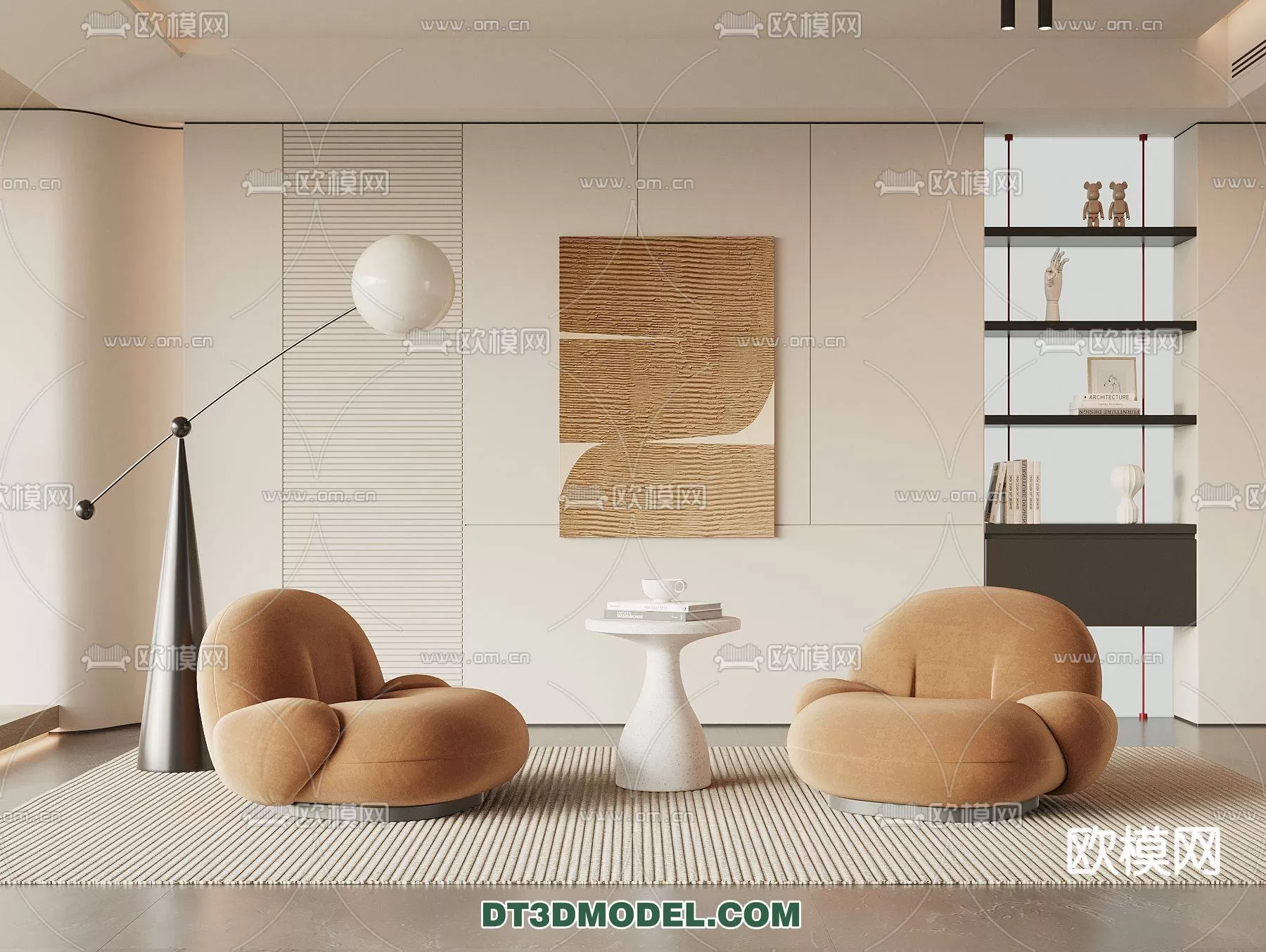 WABI SABI STYLE 3D MODELS – CHAIR – ARMCHAIR – 0130