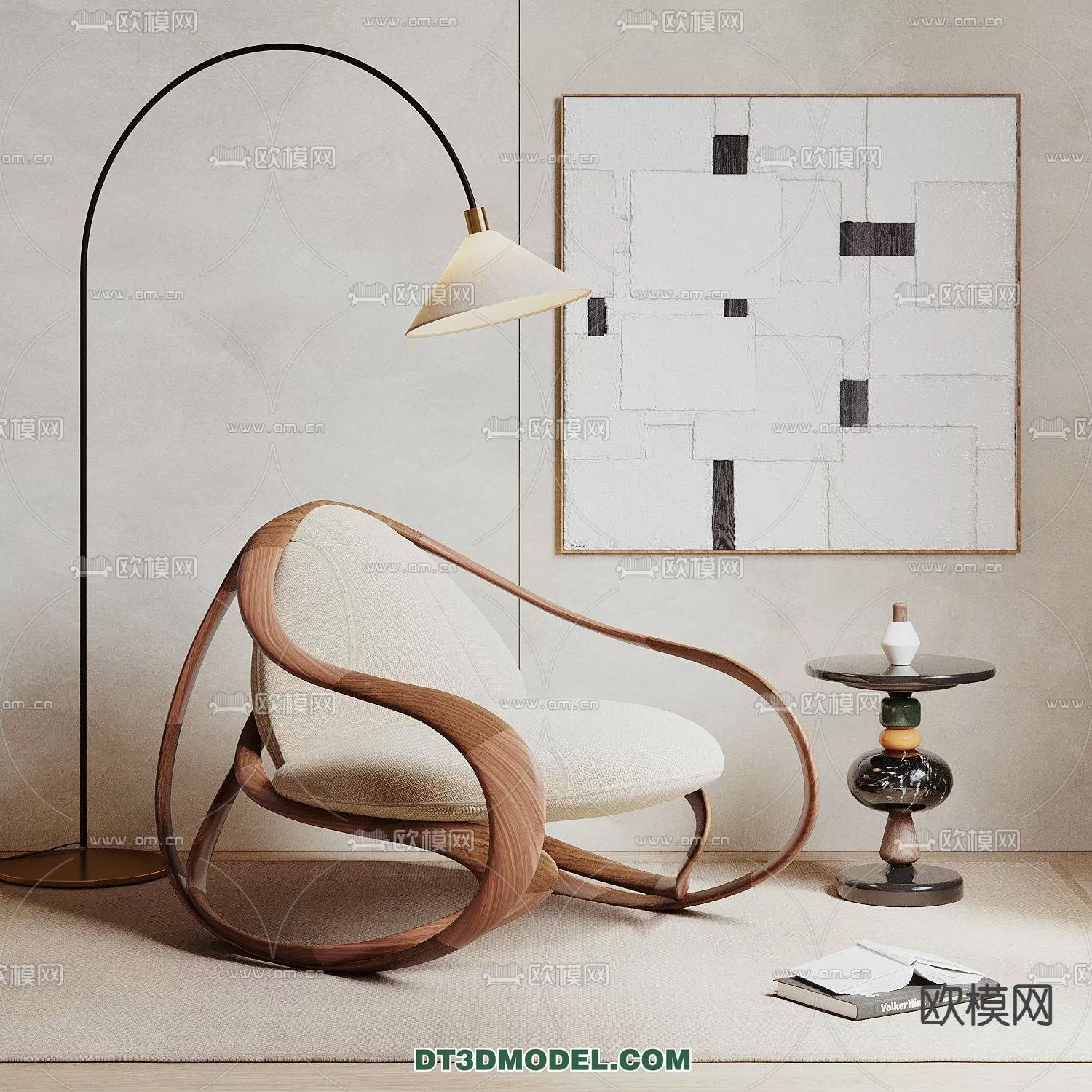 WABI SABI STYLE 3D MODELS – CHAIR – ARMCHAIR – 0132