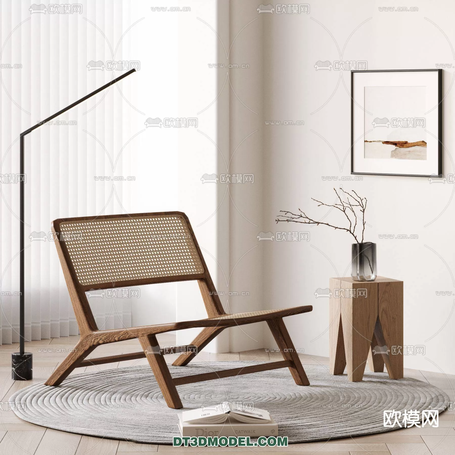 WABI SABI STYLE 3D MODELS – CHAIR – ARMCHAIR – 0141