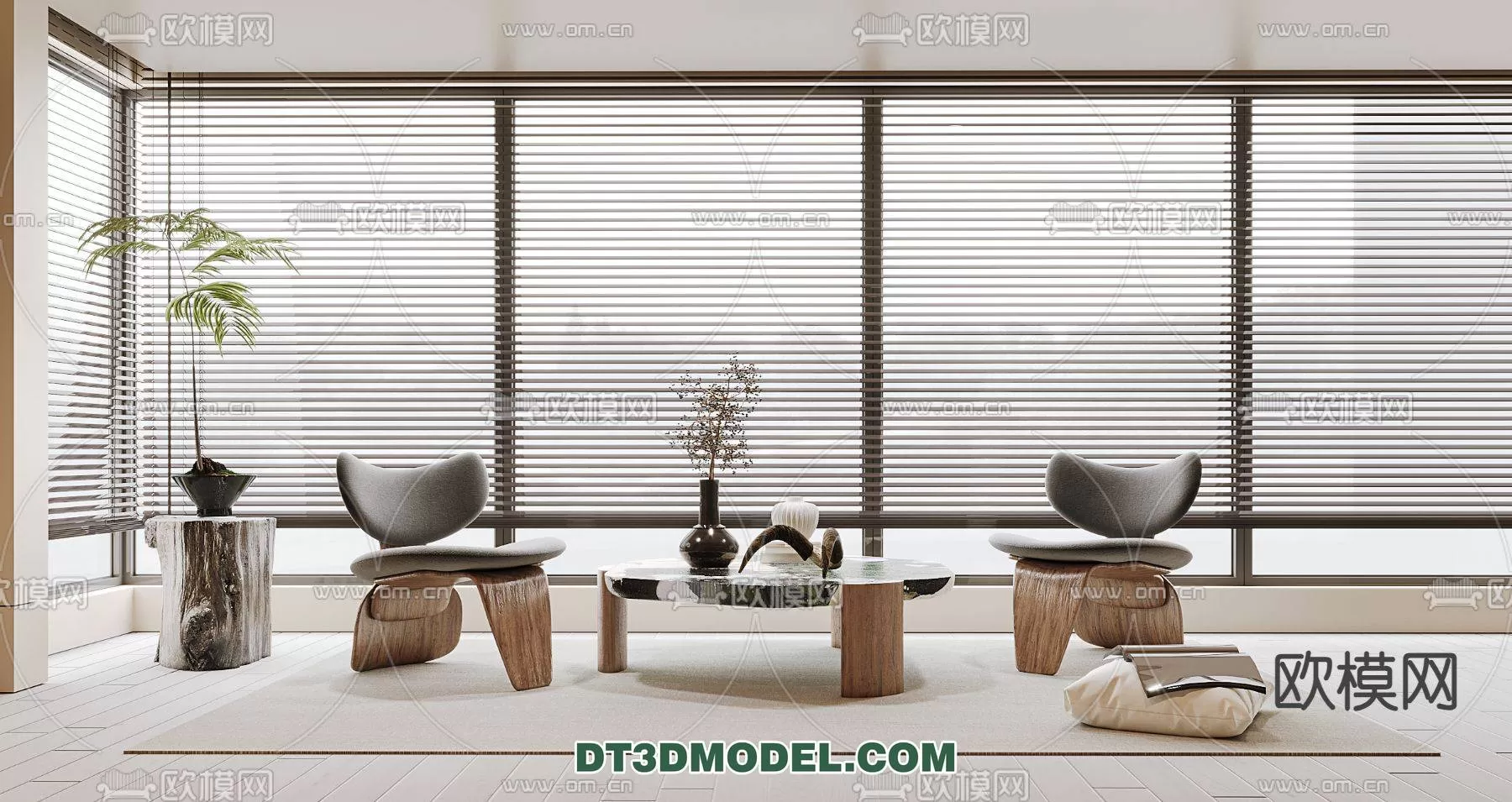 WABI SABI STYLE 3D MODELS – CHAIR – ARMCHAIR – 0145