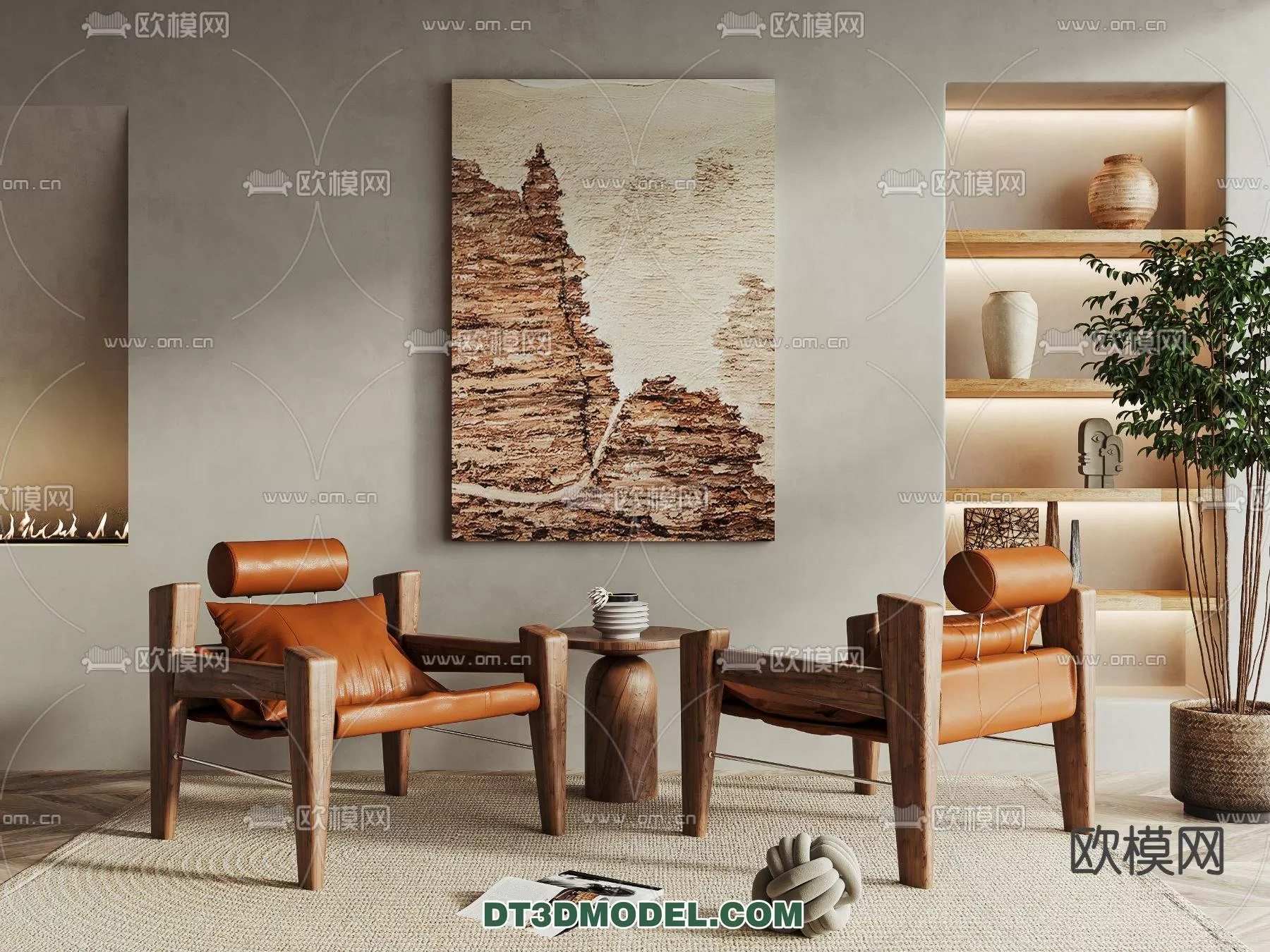 WABI SABI STYLE 3D MODELS – CHAIR – ARMCHAIR – 0146