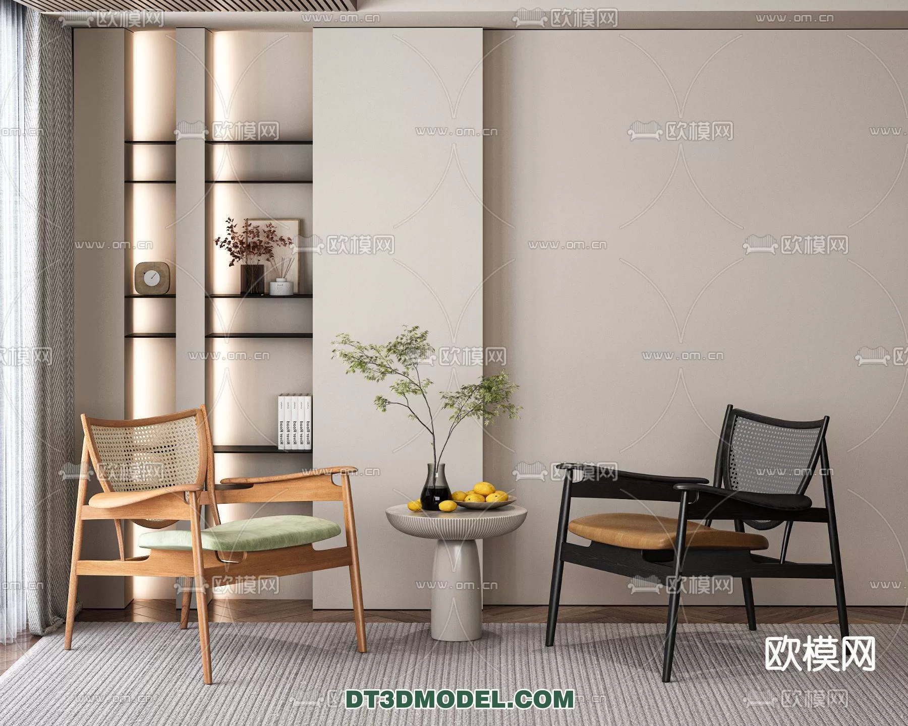 WABI SABI STYLE 3D MODELS – CHAIR – ARMCHAIR – 0149