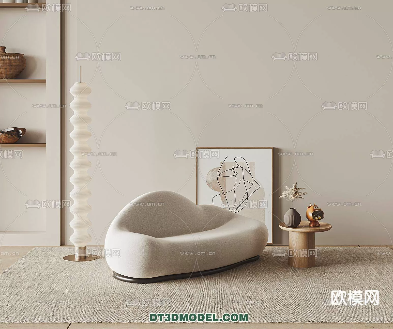 WABI SABI STYLE 3D MODELS – CHAIR – ARMCHAIR – 0150