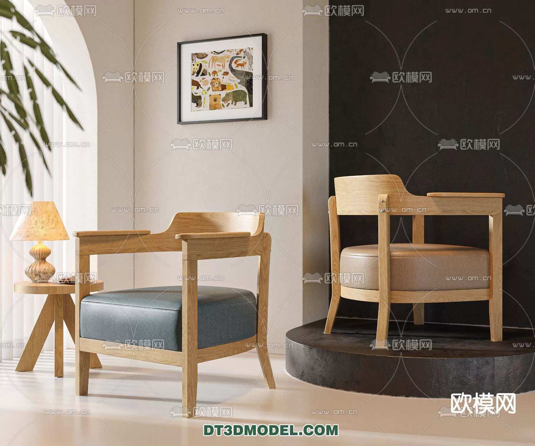 WABI SABI STYLE 3D MODELS – CHAIR – ARMCHAIR – 0153