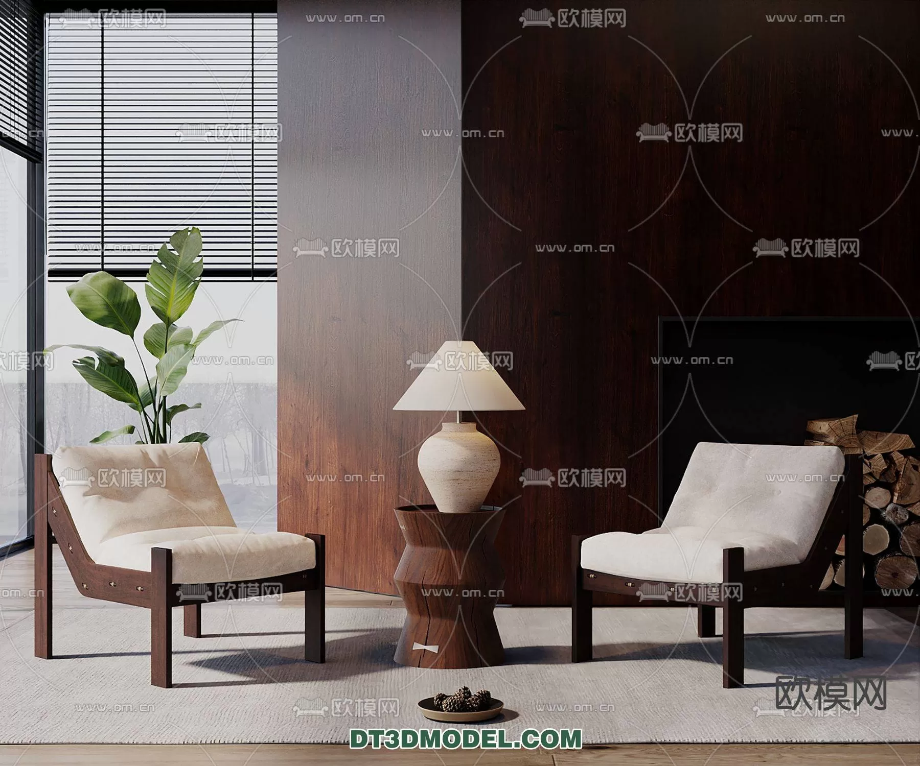 WABI SABI STYLE 3D MODELS – CHAIR – ARMCHAIR – 0157