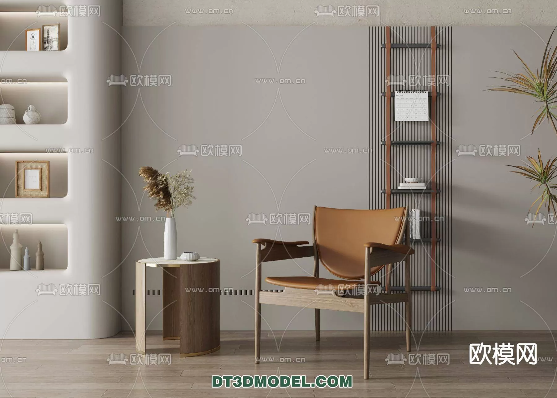 WABI SABI STYLE 3D MODELS – CHAIR – ARMCHAIR – 0158