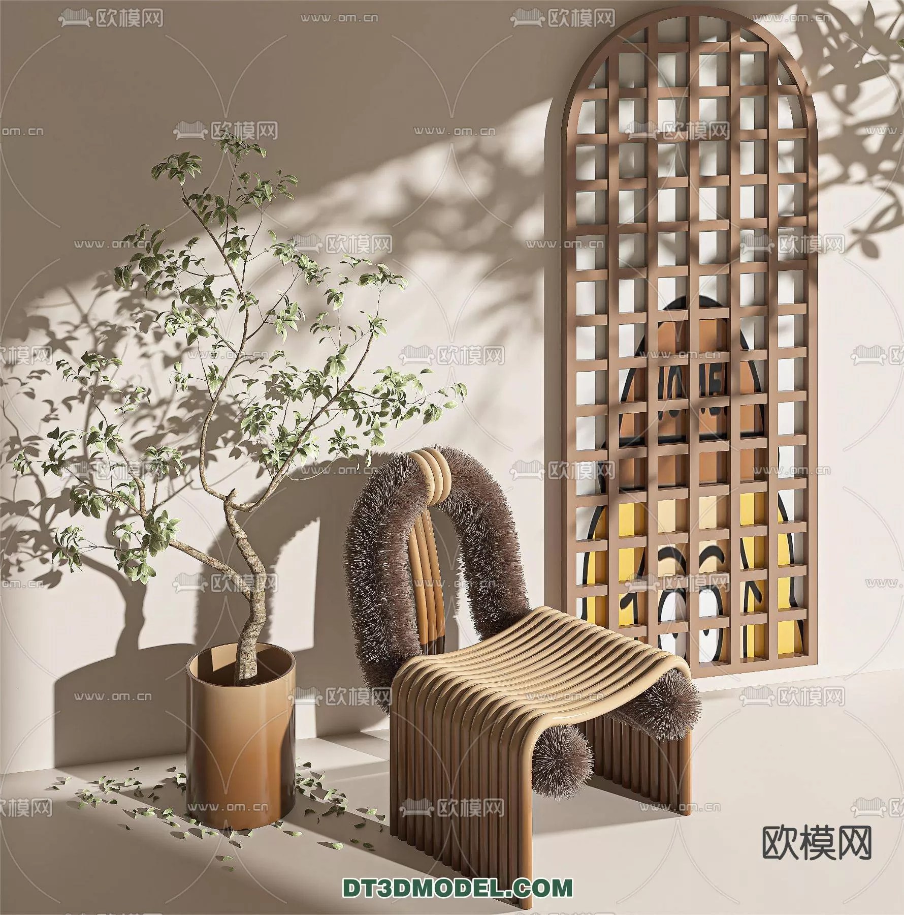 WABI SABI STYLE 3D MODELS – CHAIR – ARMCHAIR – 0159