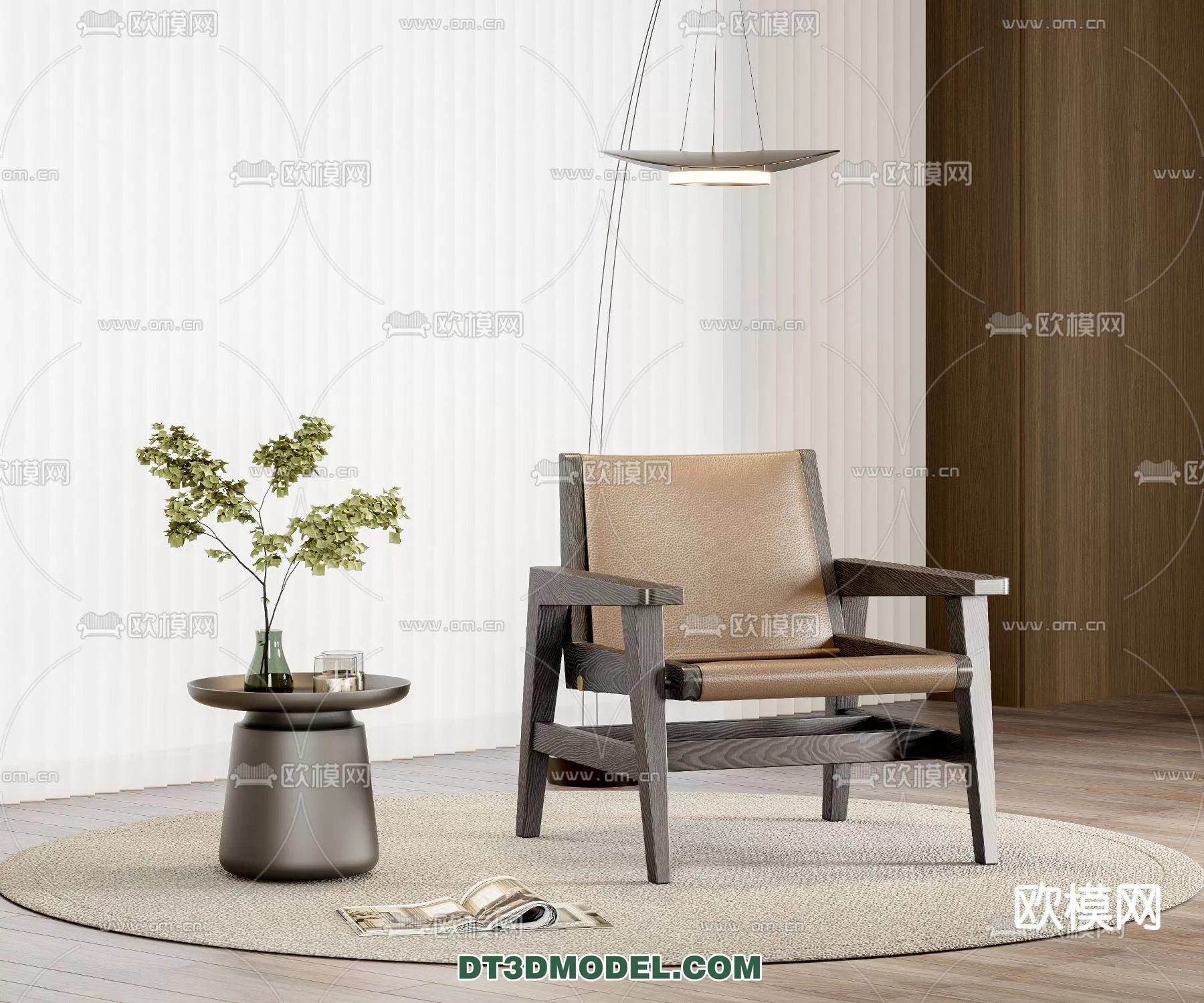 WABI SABI STYLE 3D MODELS – CHAIR – ARMCHAIR – 0164