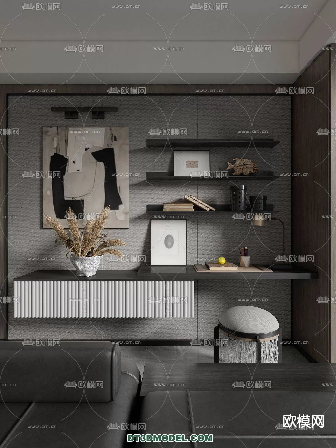 WABI SABI STYLE 3D MODELS – CABINETS – 0001