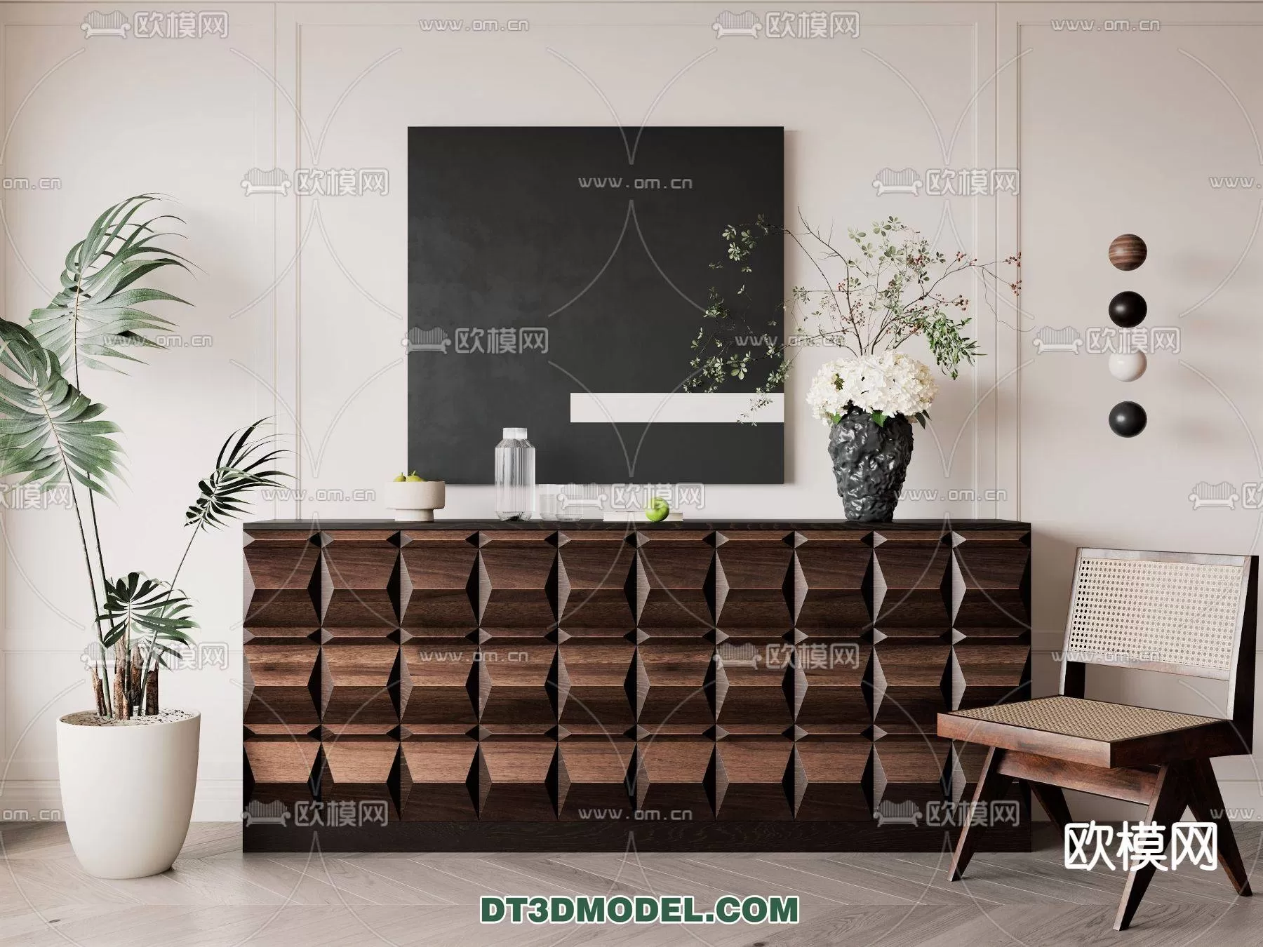 WABI SABI STYLE 3D MODELS – CABINETS – 0005