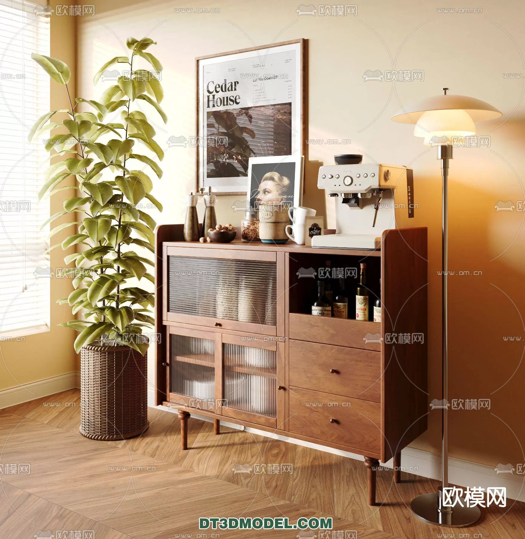WABI SABI STYLE 3D MODELS – CABINETS – 0006