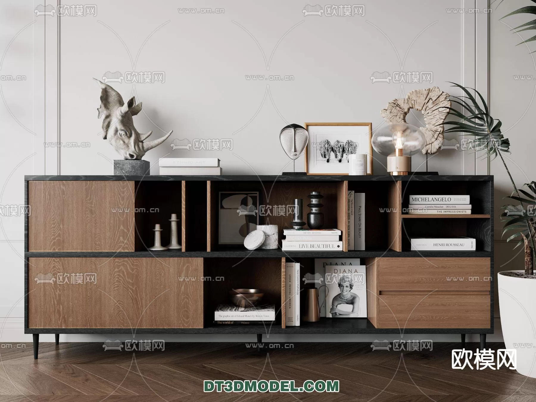 WABI SABI STYLE 3D MODELS – CABINETS – 0011
