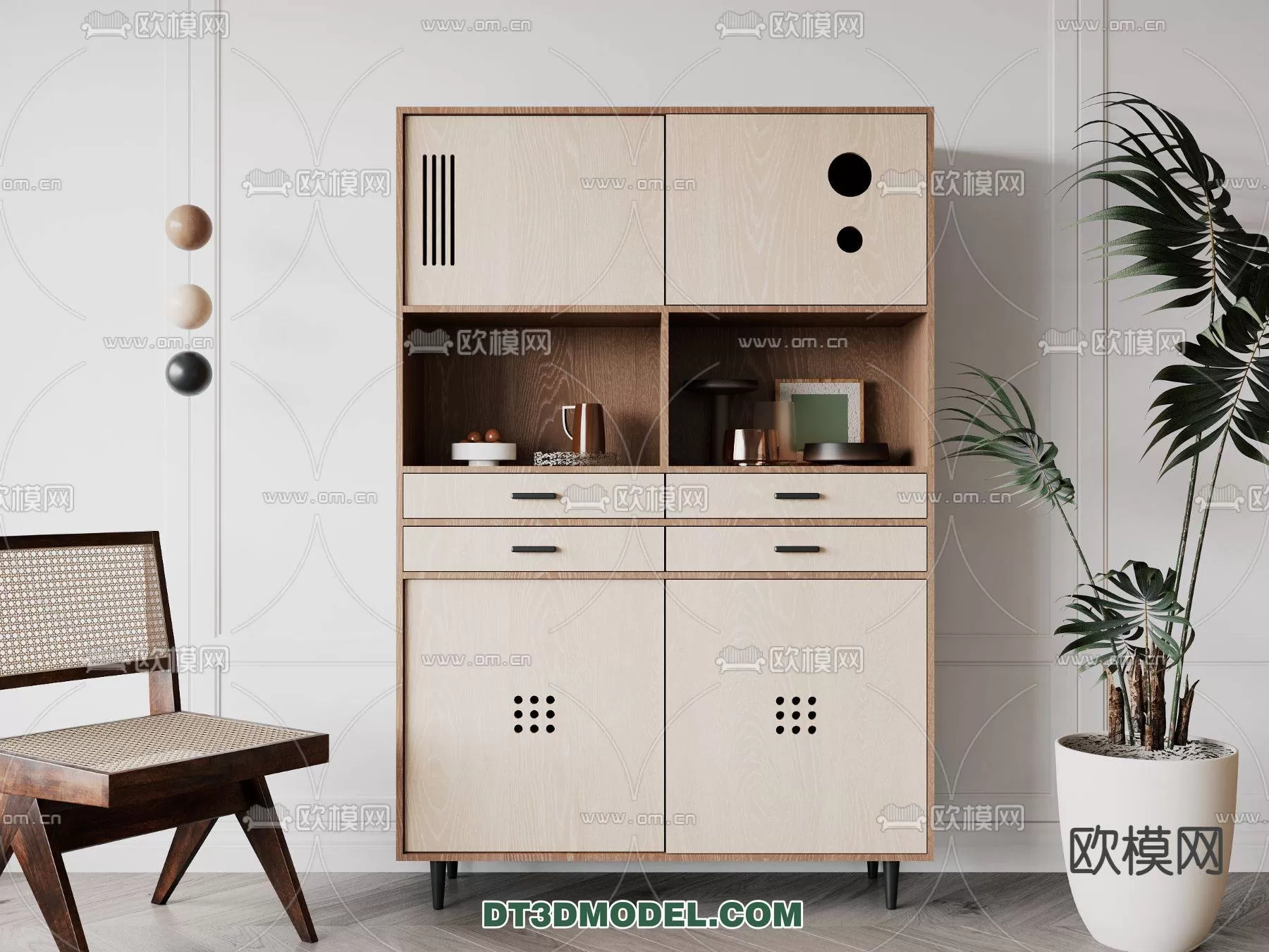 WABI SABI STYLE 3D MODELS – CABINETS – 0012