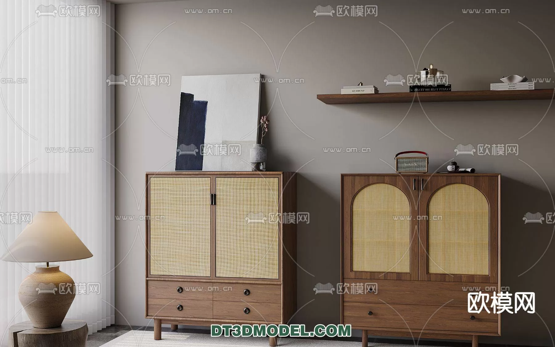 WABI SABI STYLE 3D MODELS – CABINETS – 0014