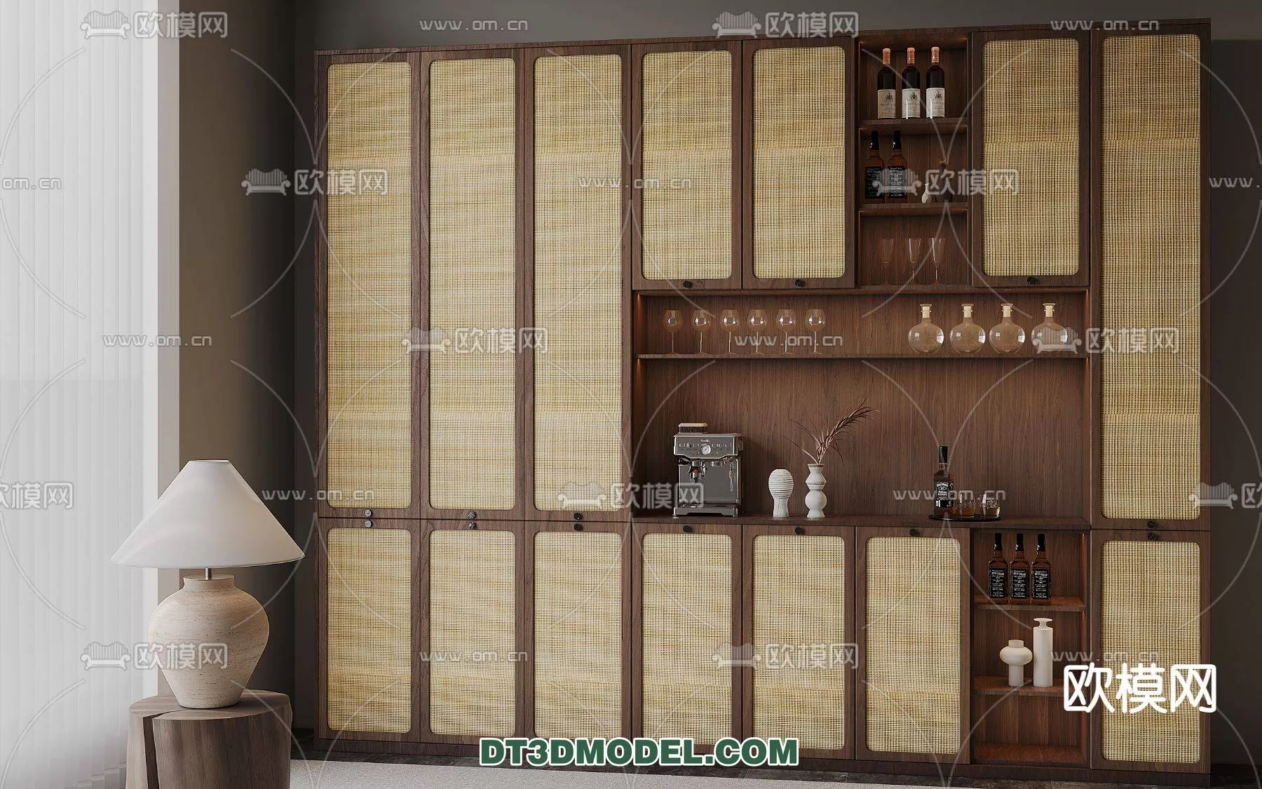 WABI SABI STYLE 3D MODELS – CABINETS – 0016