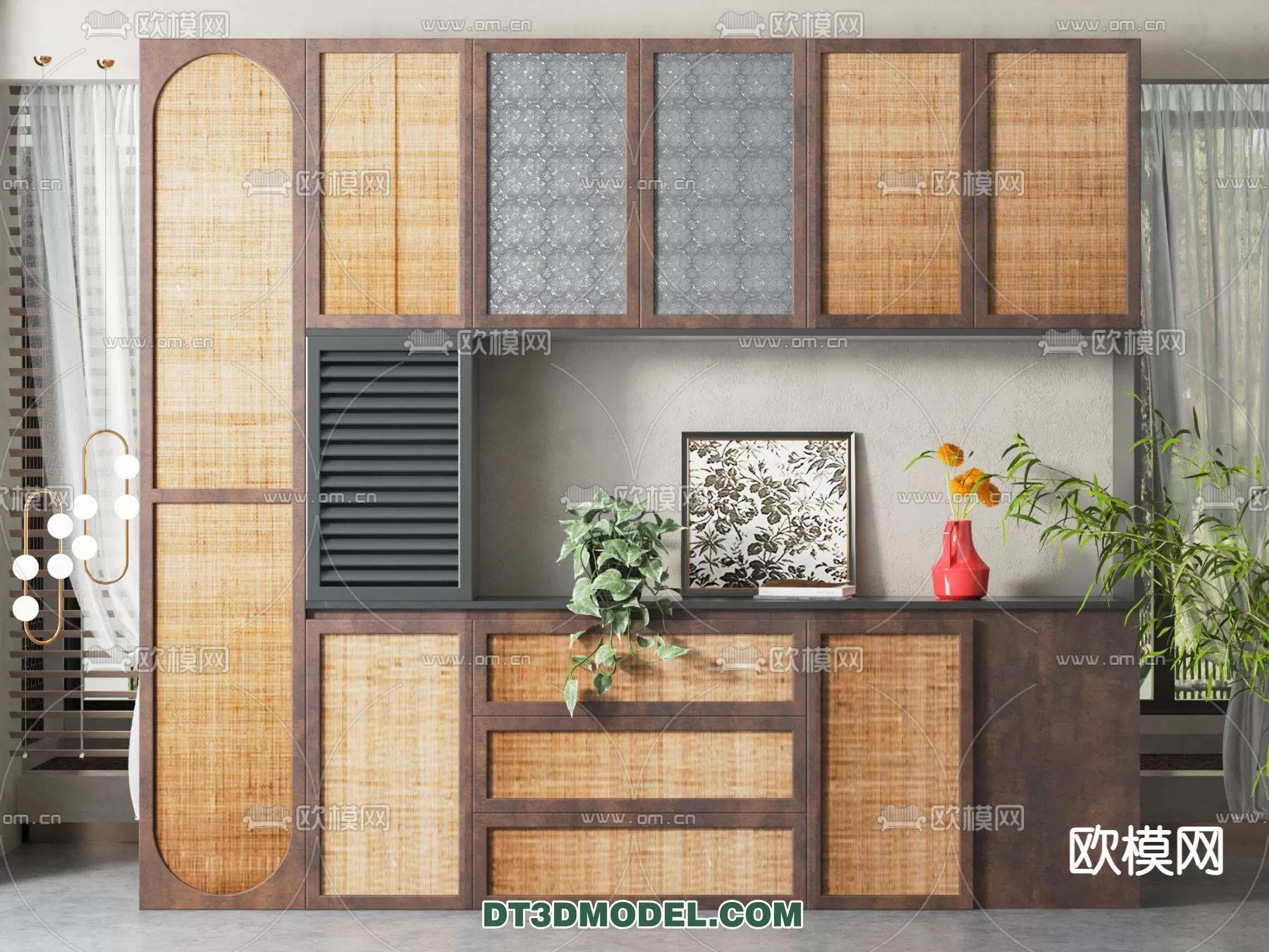 WABI SABI STYLE 3D MODELS – CABINETS – 0017