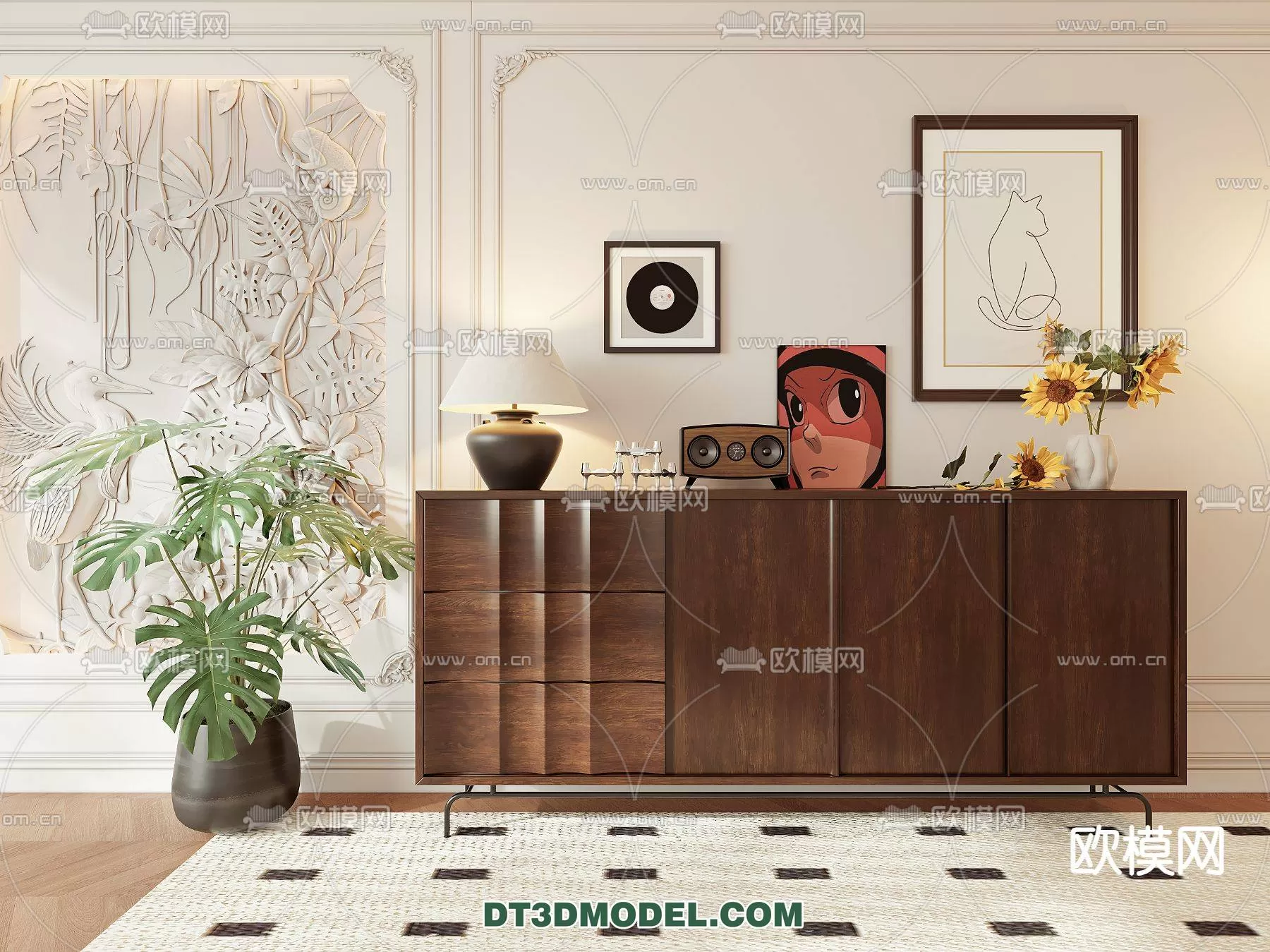 WABI SABI STYLE 3D MODELS – CABINETS – 0018