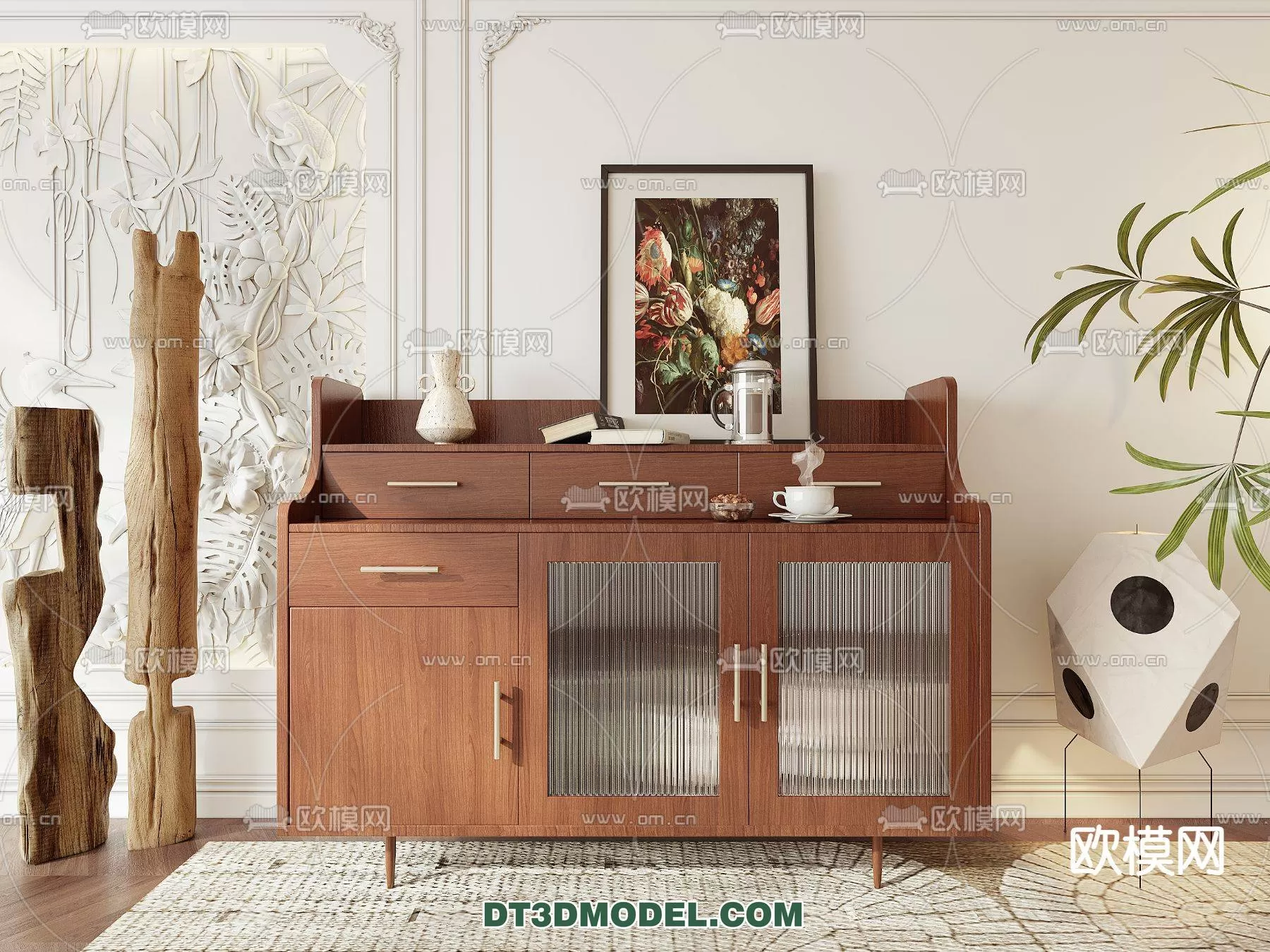 WABI SABI STYLE 3D MODELS – CABINETS – 0031