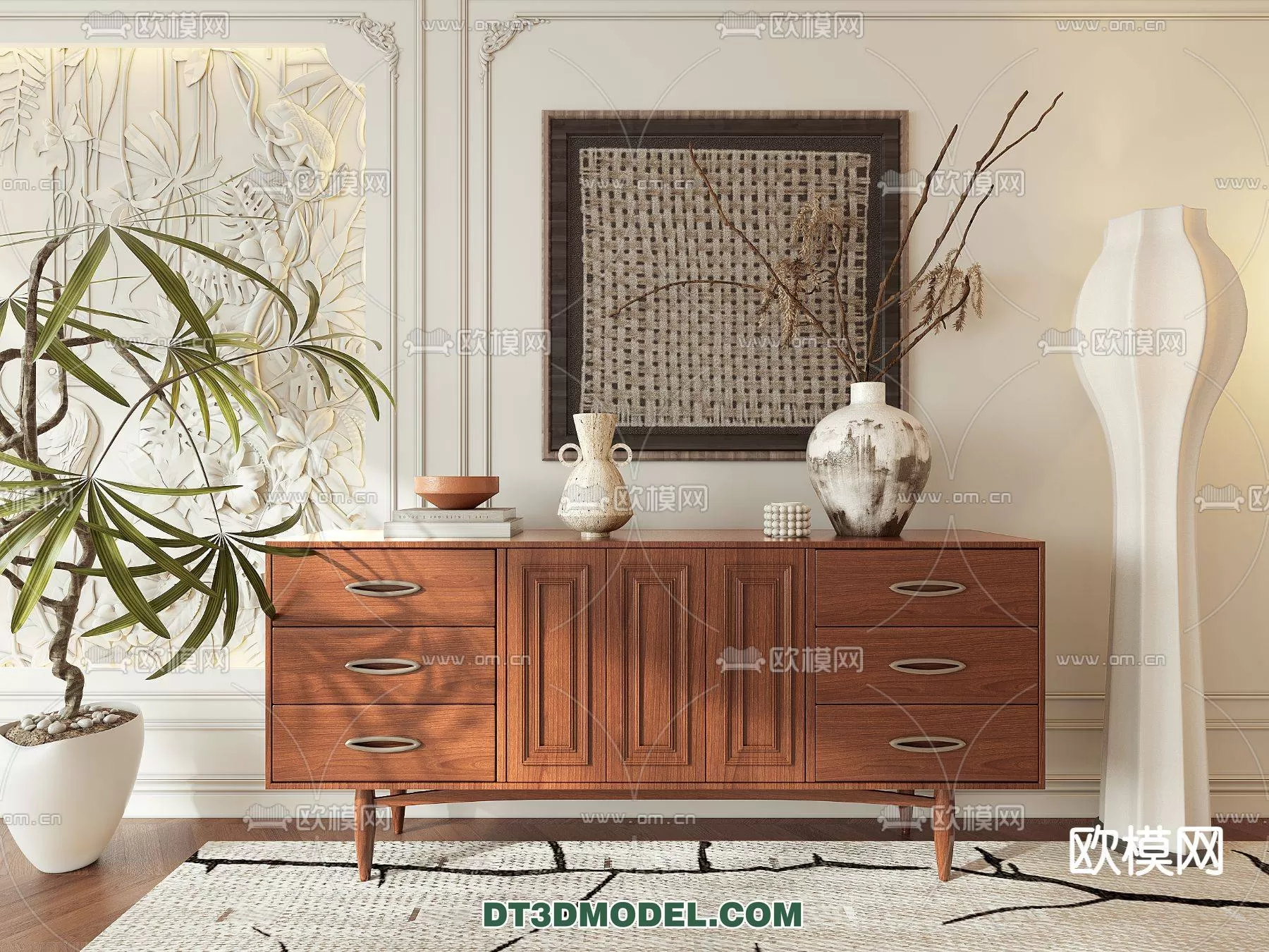 WABI SABI STYLE 3D MODELS – CABINETS – 0032