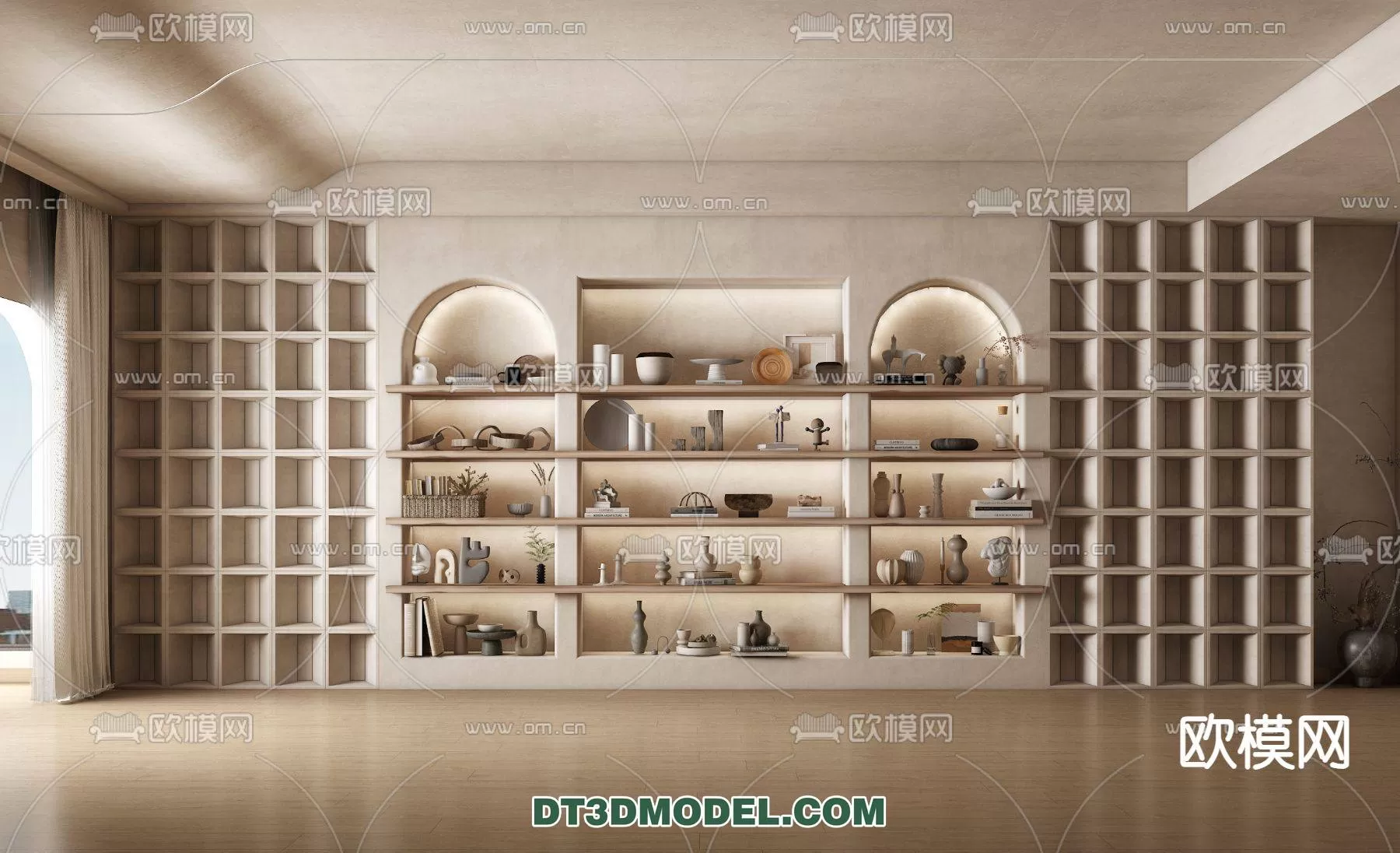 WABI SABI STYLE 3D MODELS – CABINETS – 0034