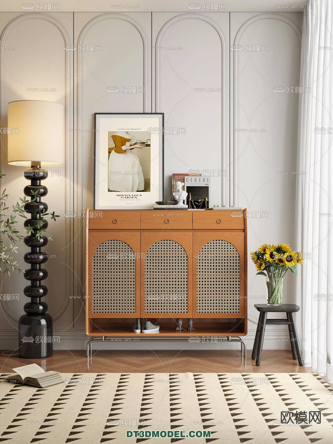 WABI SABI STYLE 3D MODELS – CABINETS – 0039