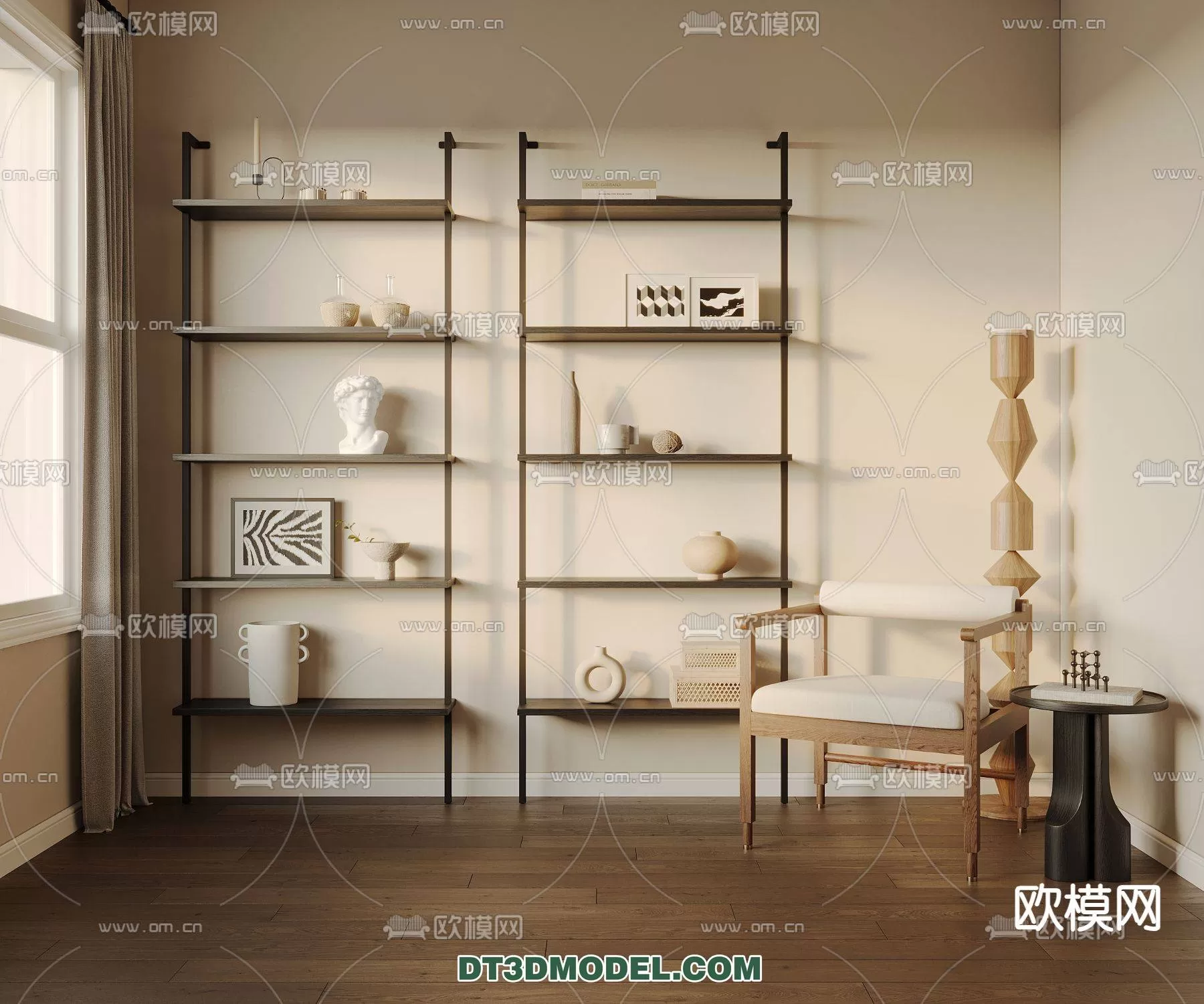 WABI SABI STYLE 3D MODELS – CABINETS – 0042