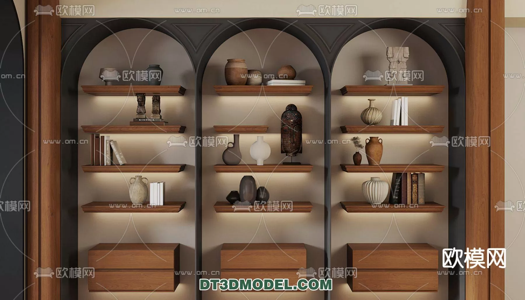 WABI SABI STYLE 3D MODELS – CABINETS – 0054