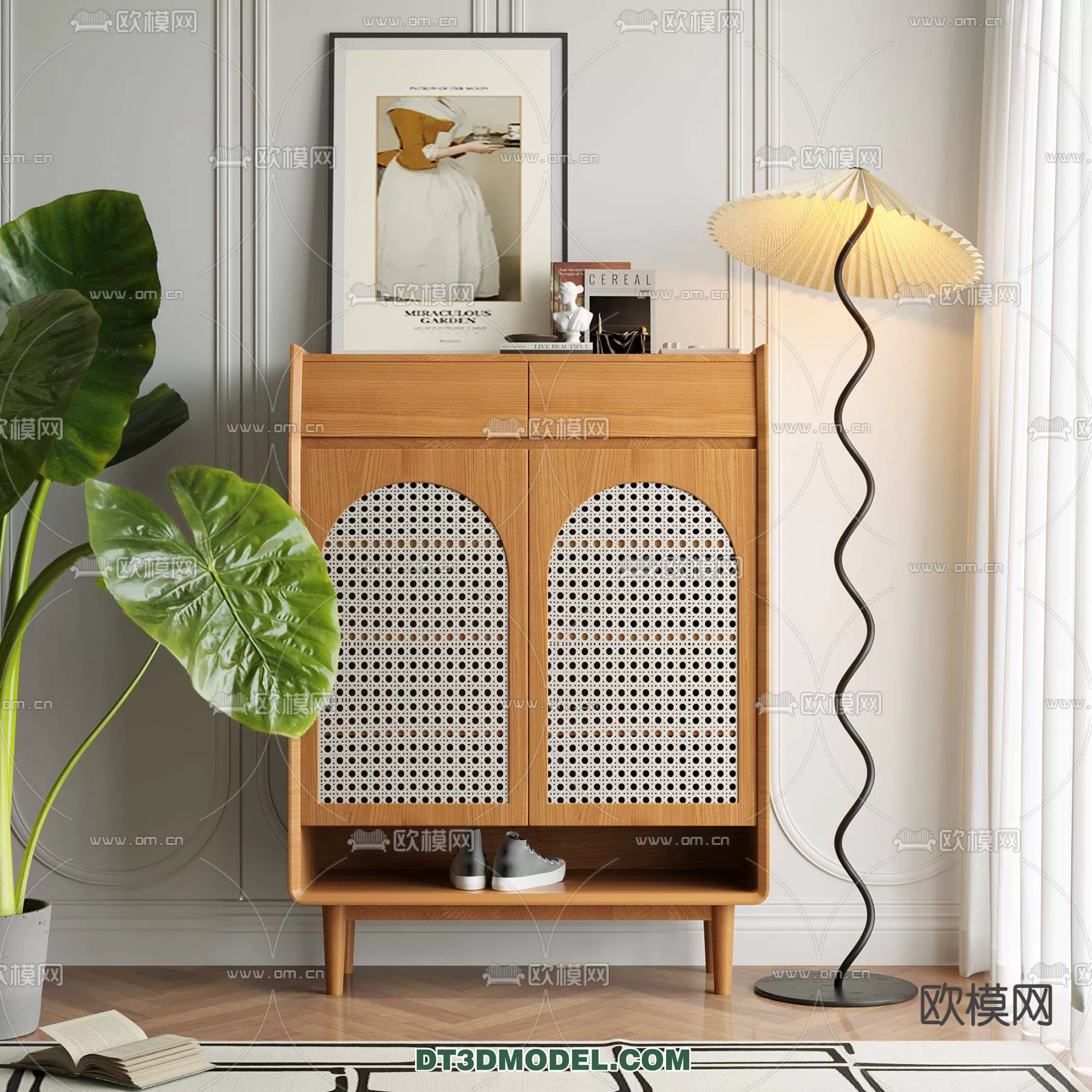 WABI SABI STYLE 3D MODELS – CABINETS – 0058