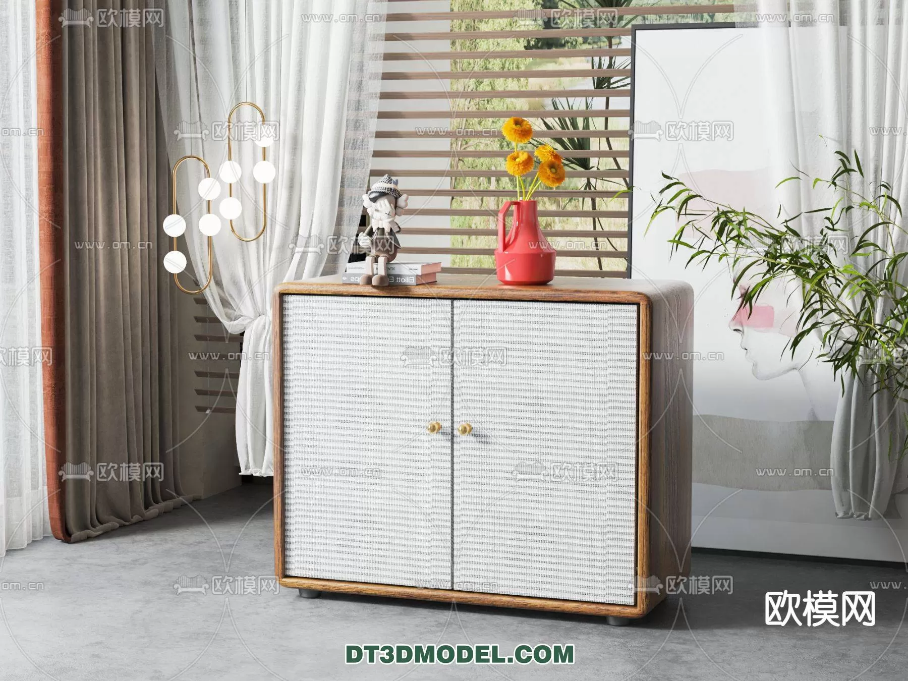 WABI SABI STYLE 3D MODELS – CABINETS – 0064