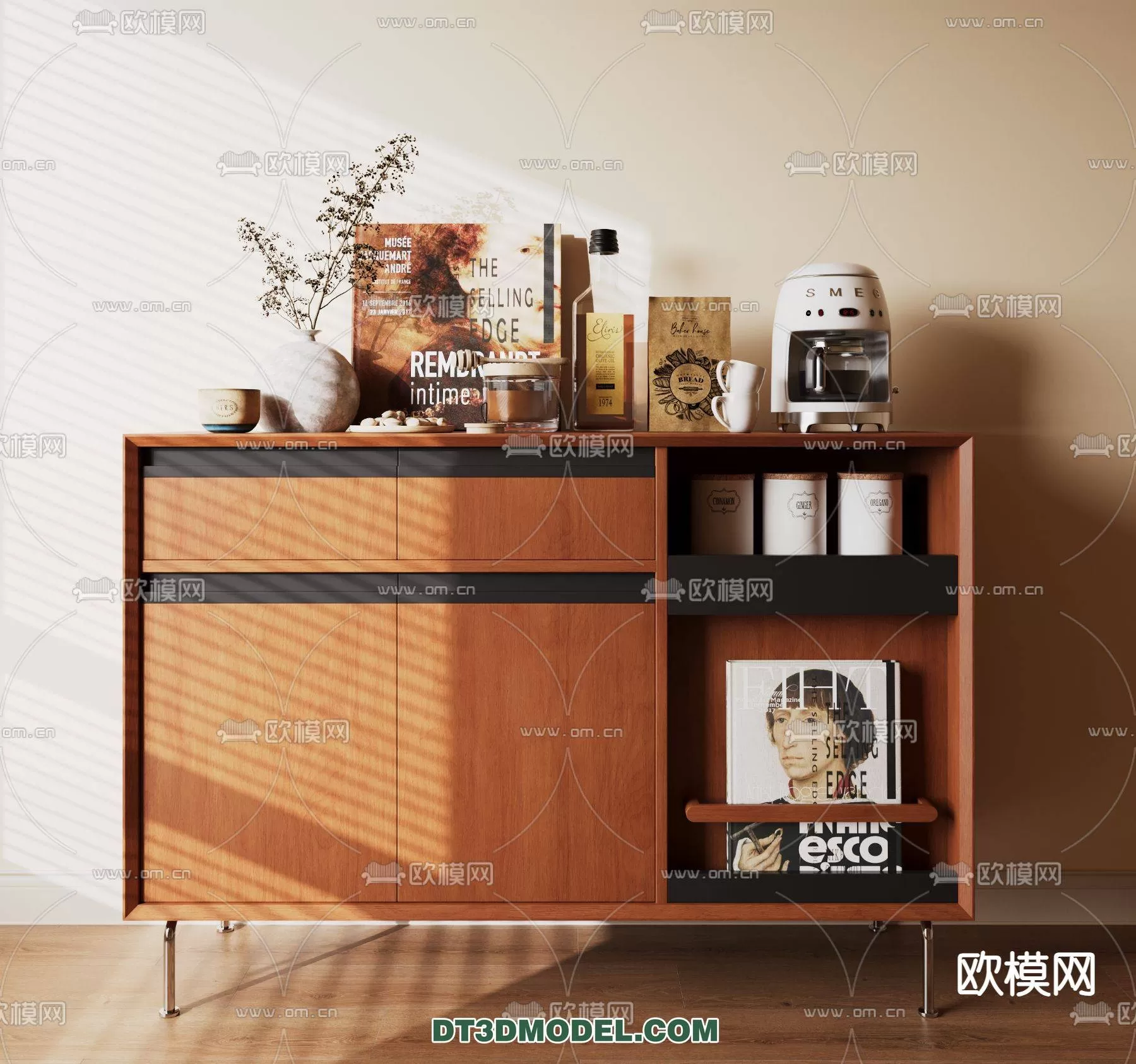 WABI SABI STYLE 3D MODELS – CABINETS – 0068