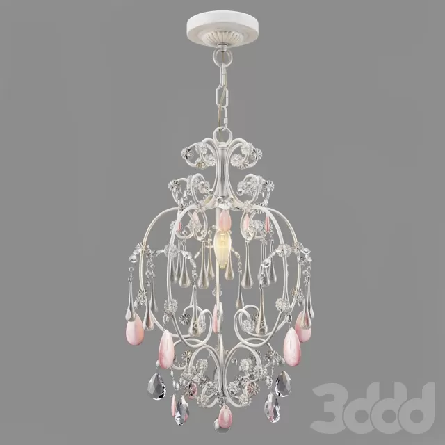 CERISE PINK QUARTZ CHANDELIER – 209919