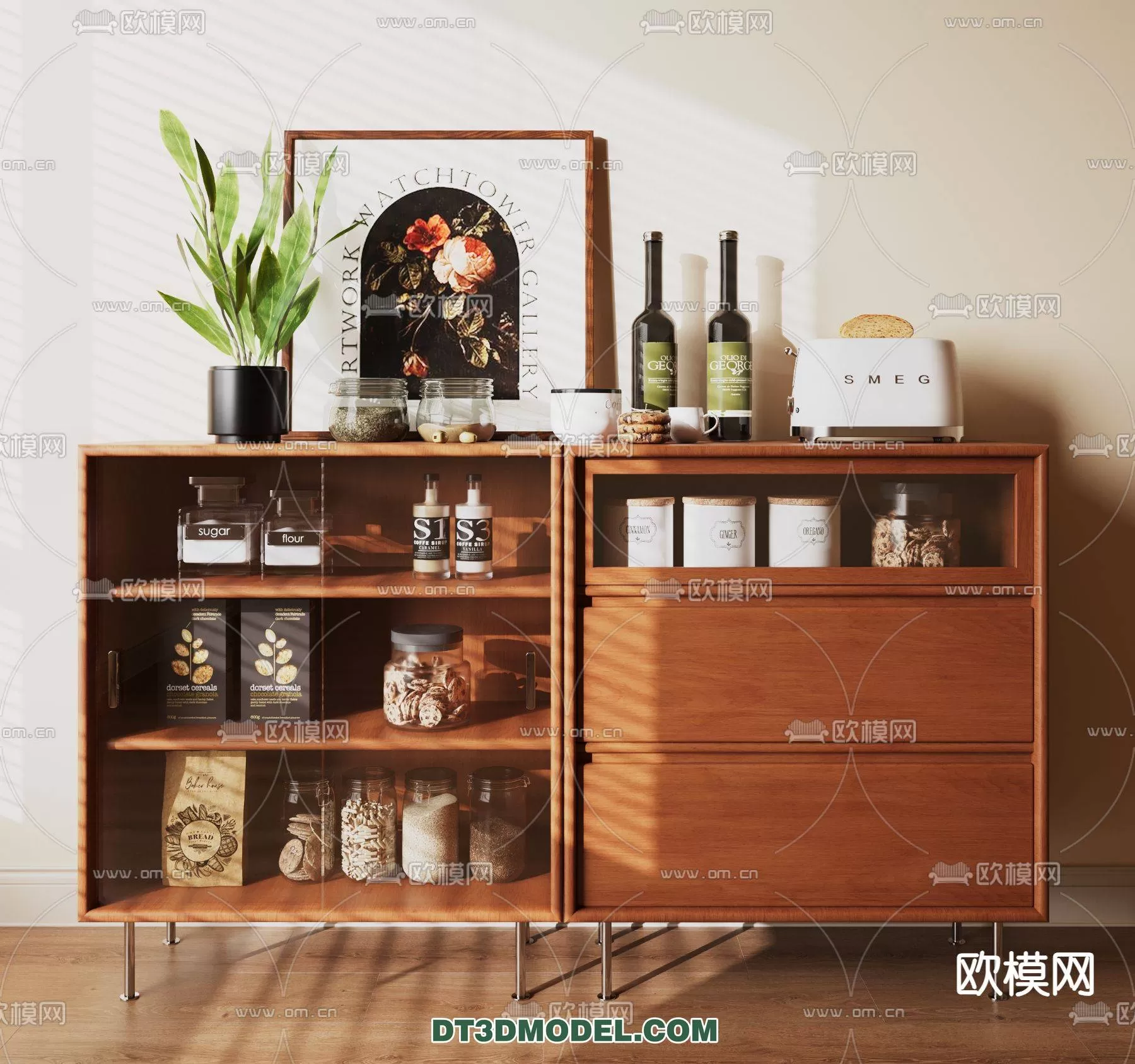 WABI SABI STYLE 3D MODELS – CABINETS – 0069