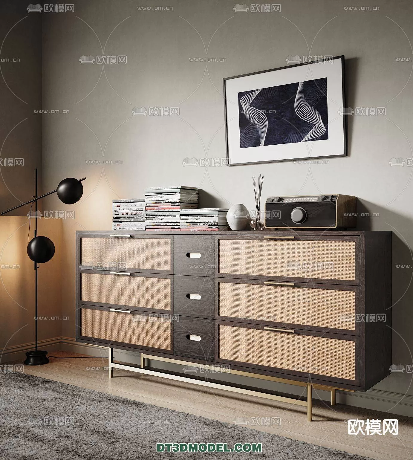 WABI SABI STYLE 3D MODELS – CABINETS – 0071