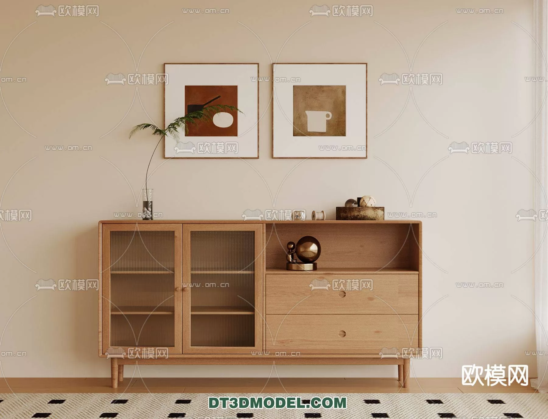 WABI SABI STYLE 3D MODELS – CABINETS – 0072