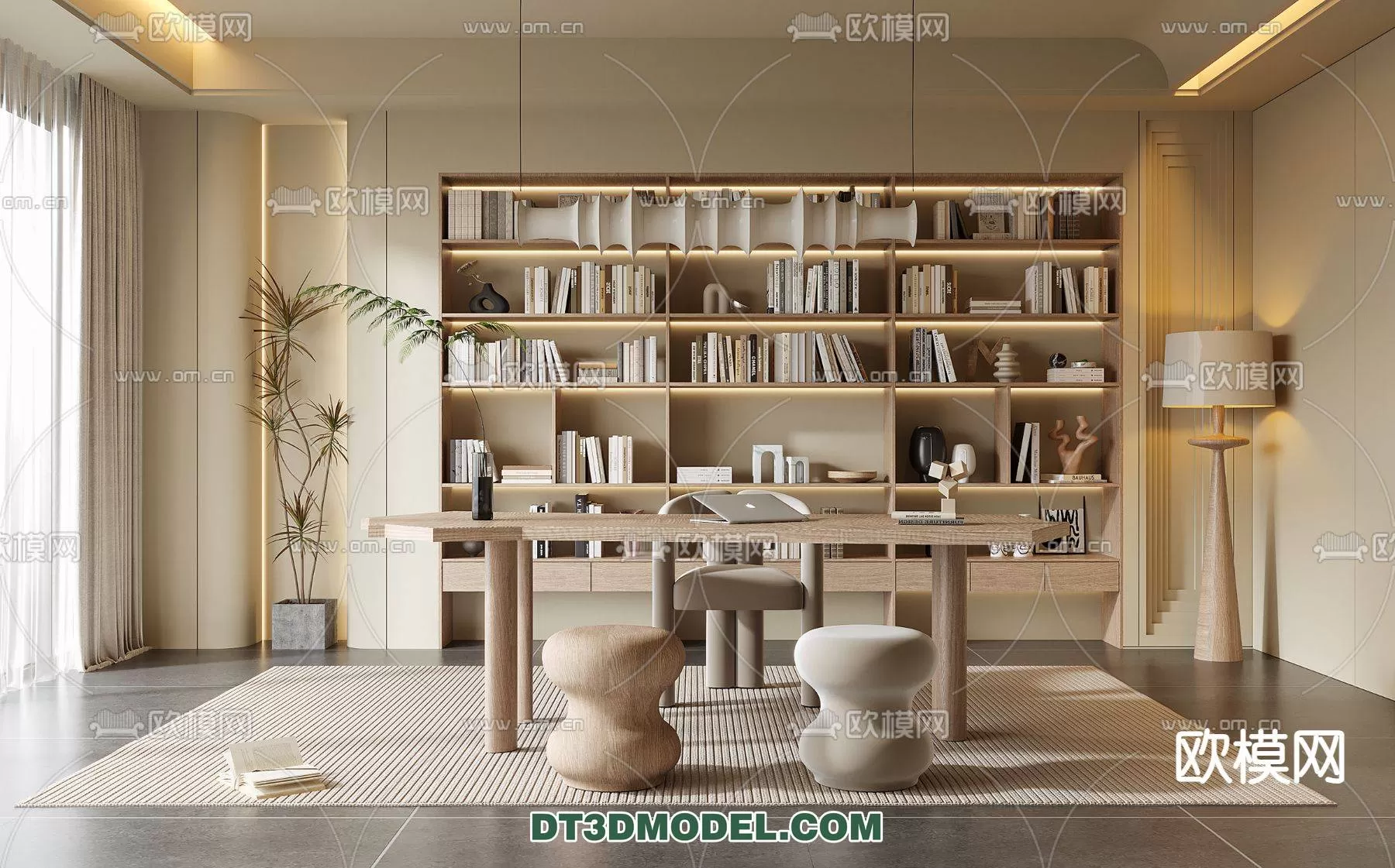 WABI SABI STYLE 3D MODELS – CABINETS – 0082