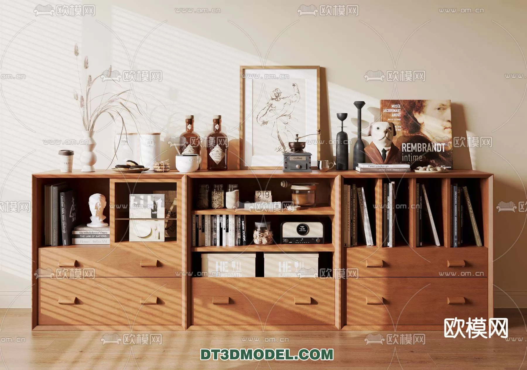 WABI SABI STYLE 3D MODELS – CABINETS – 0083