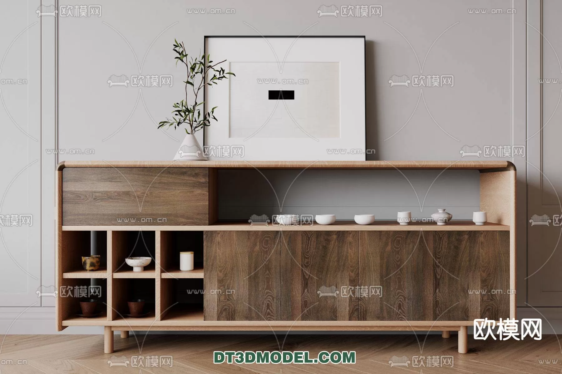 WABI SABI STYLE 3D MODELS – CABINETS – 0086