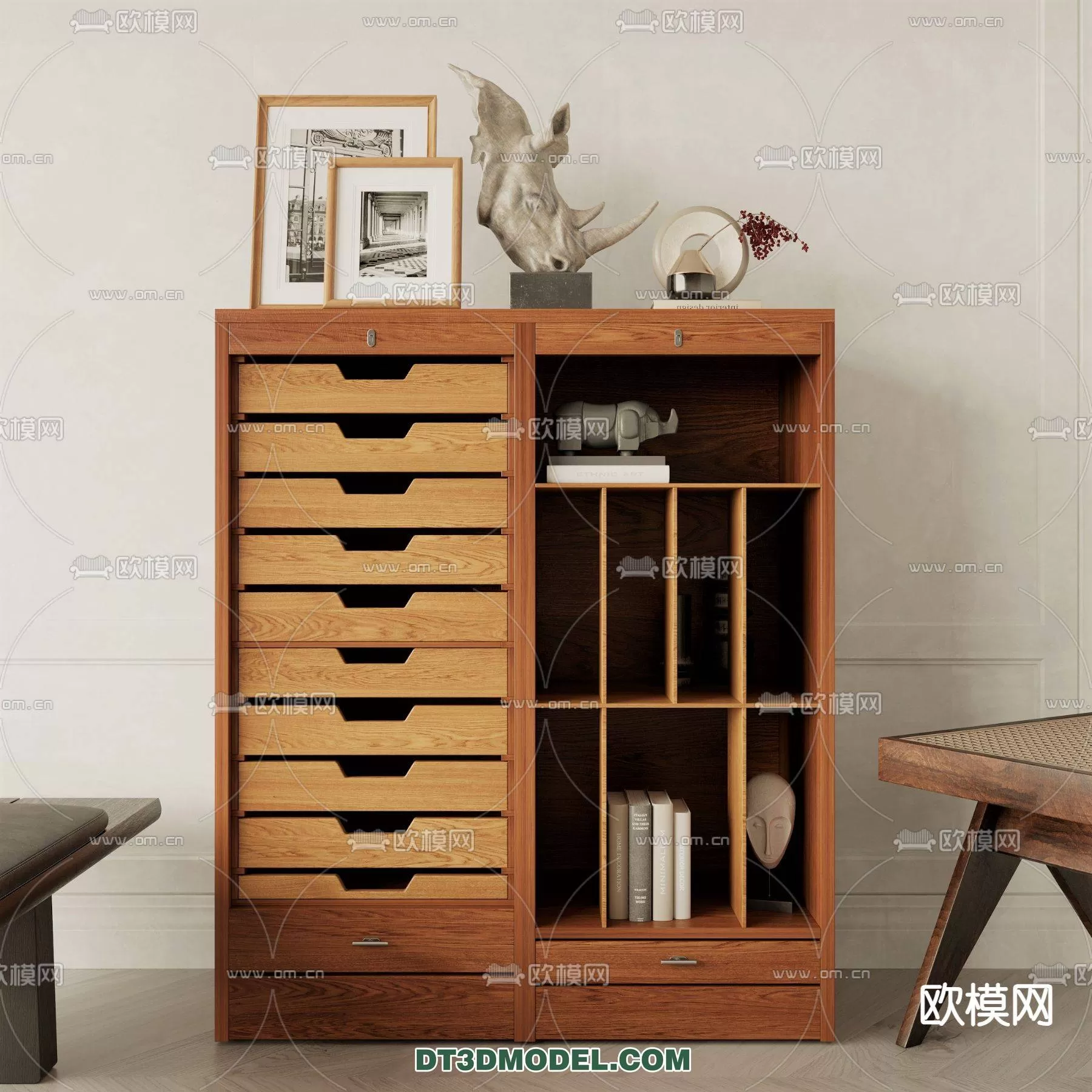 WABI SABI STYLE 3D MODELS – CABINETS – 0087