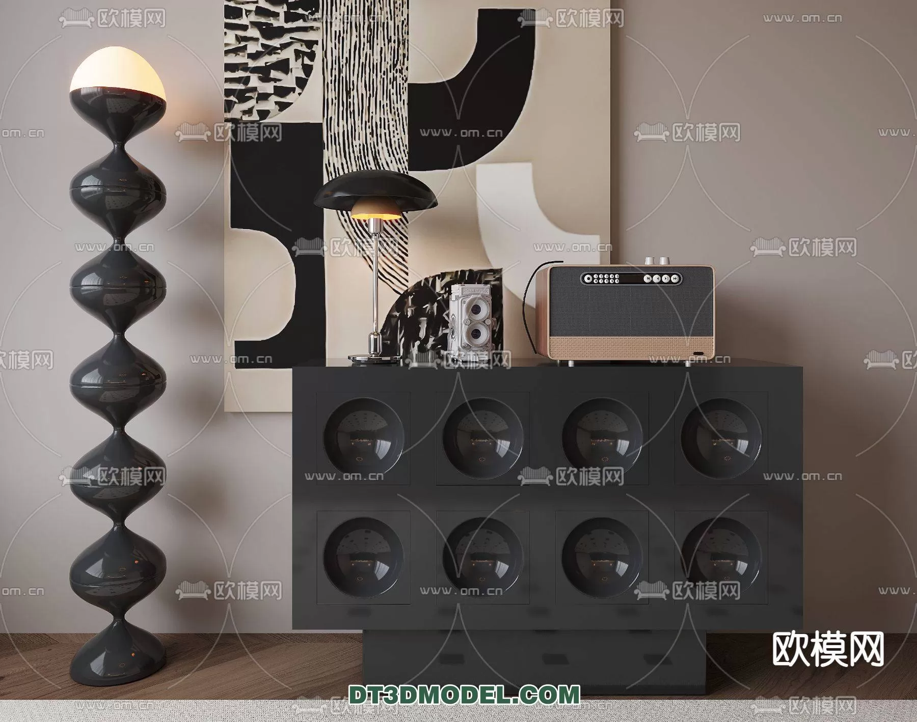 WABI SABI STYLE 3D MODELS – CABINETS – 0089