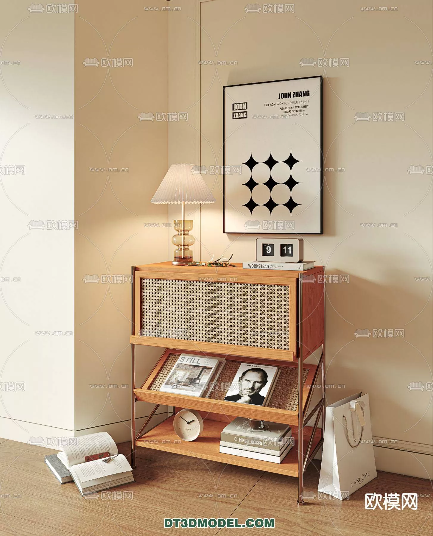 WABI SABI STYLE 3D MODELS – CABINETS – 0091