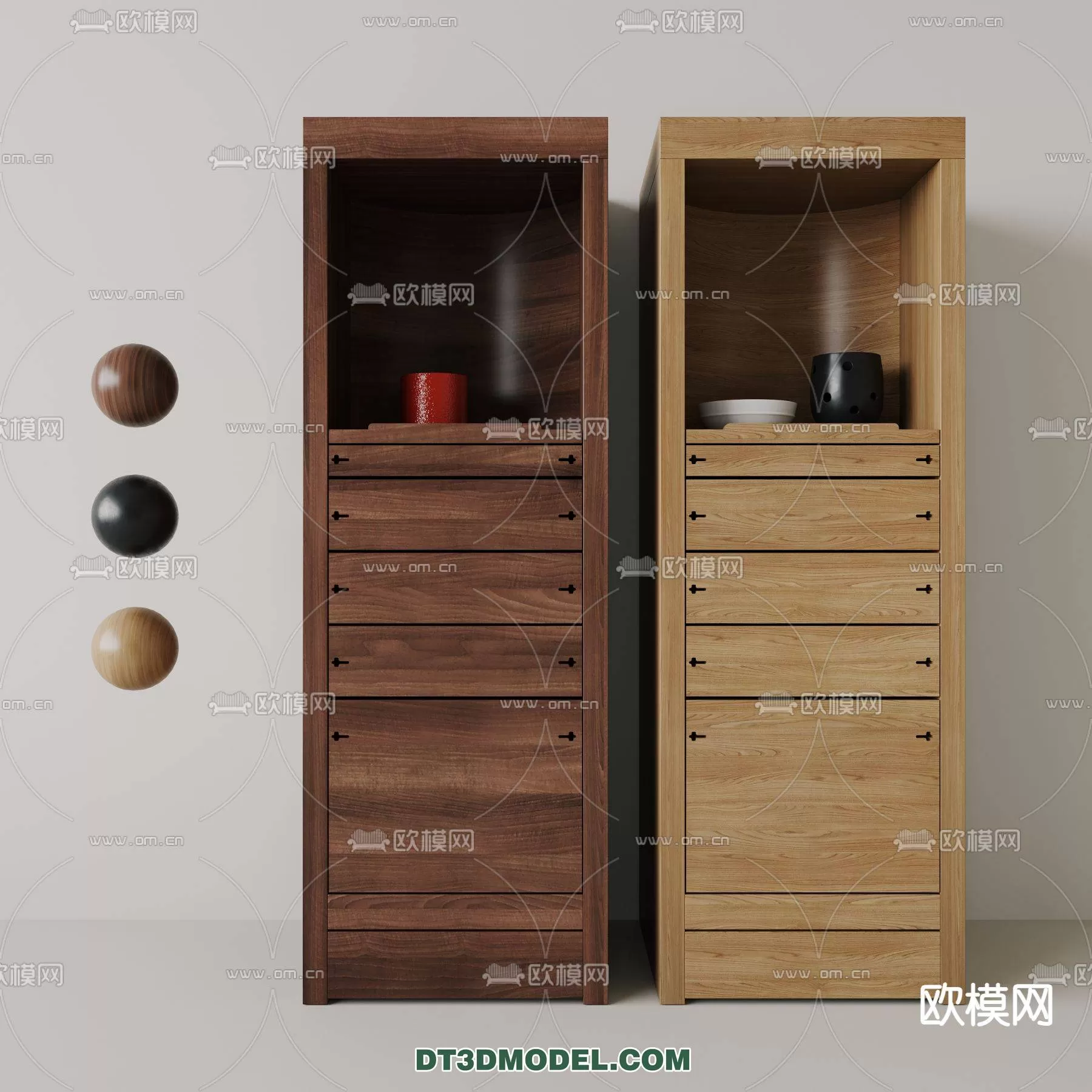 WABI SABI STYLE 3D MODELS – CABINETS – 0094