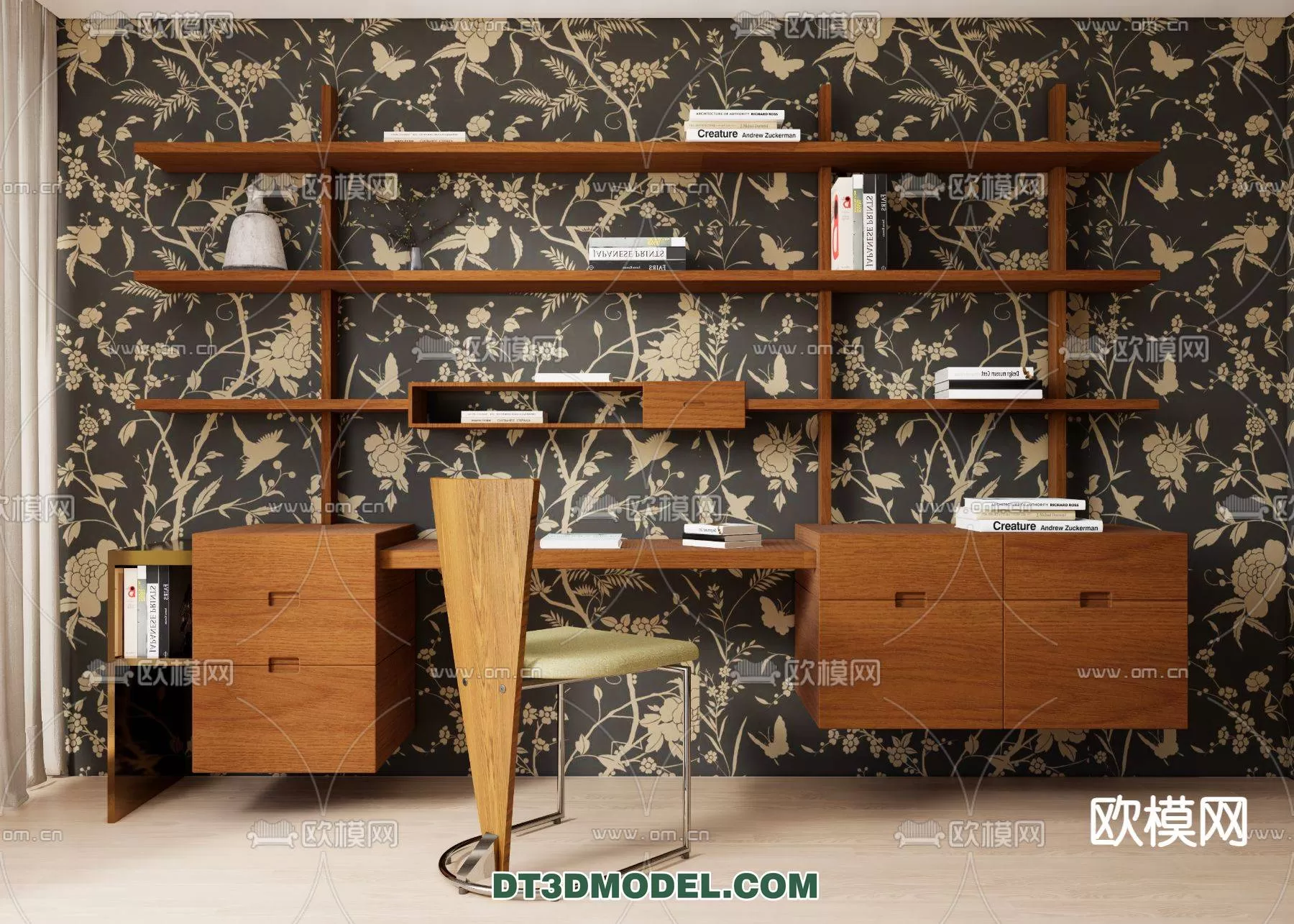 WABI SABI STYLE 3D MODELS – CABINETS – 0095